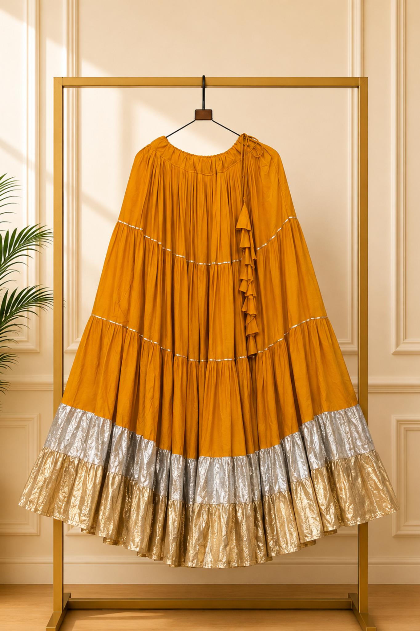 Women's Designer Cotton Lehenga Skirt | Flared Ethnic Festive Wear