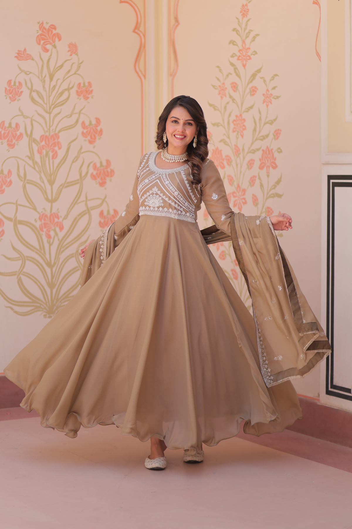 Designer Embroidered Anarkali Gown for Women | Elegant Ethnic Wear
