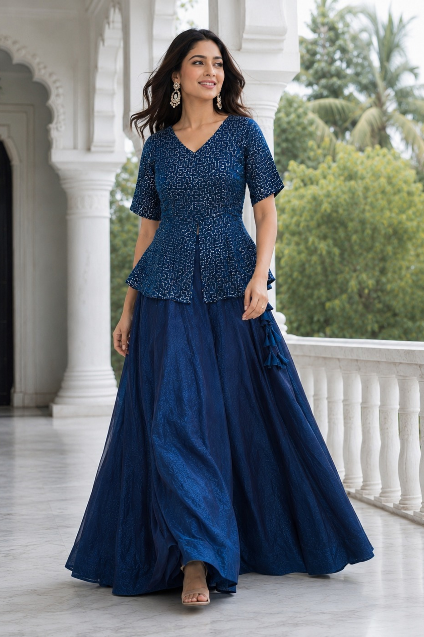 Royal Navy Blue Designer Lehenga Choli for Women