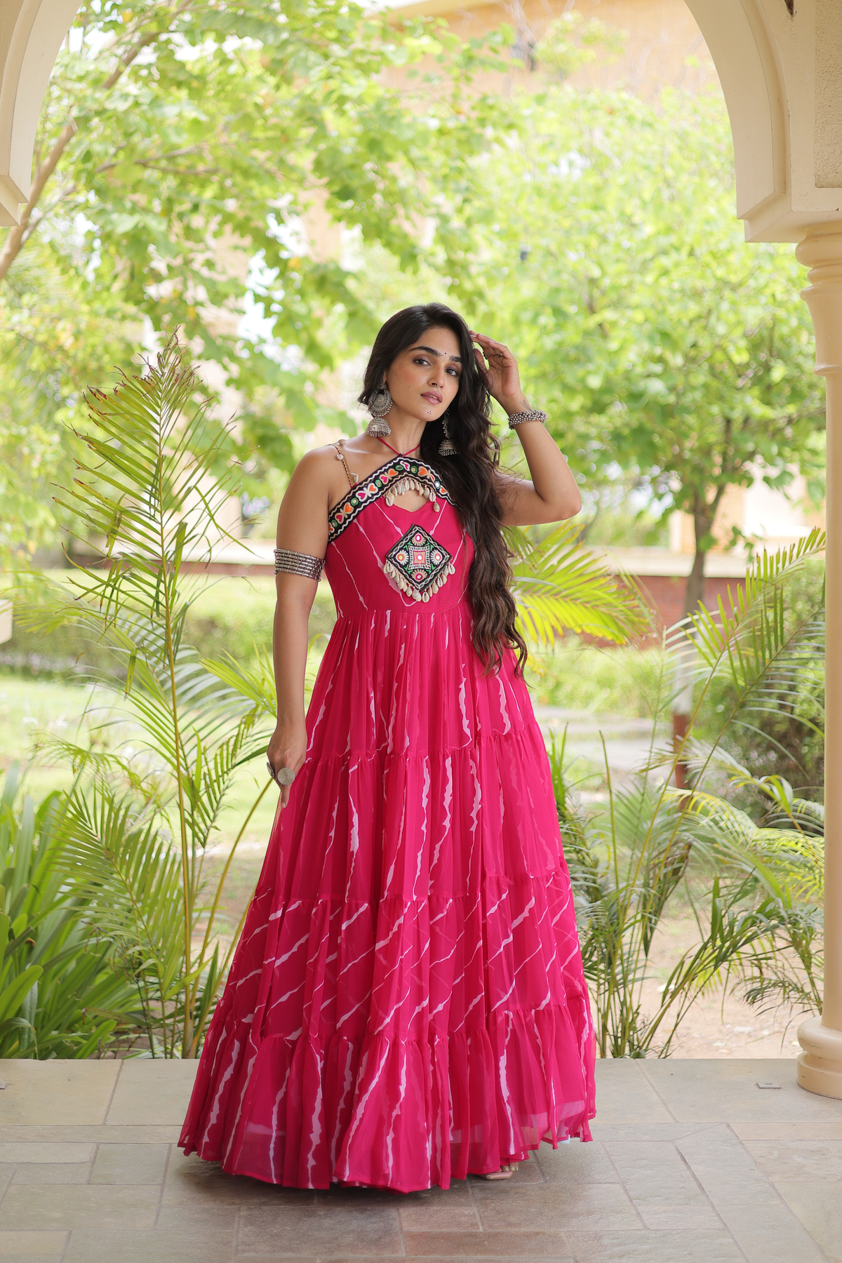 Women’s Designer Embroidered Ethnic Gown | Flared Anarkali Dress with Traditional Embellished Work