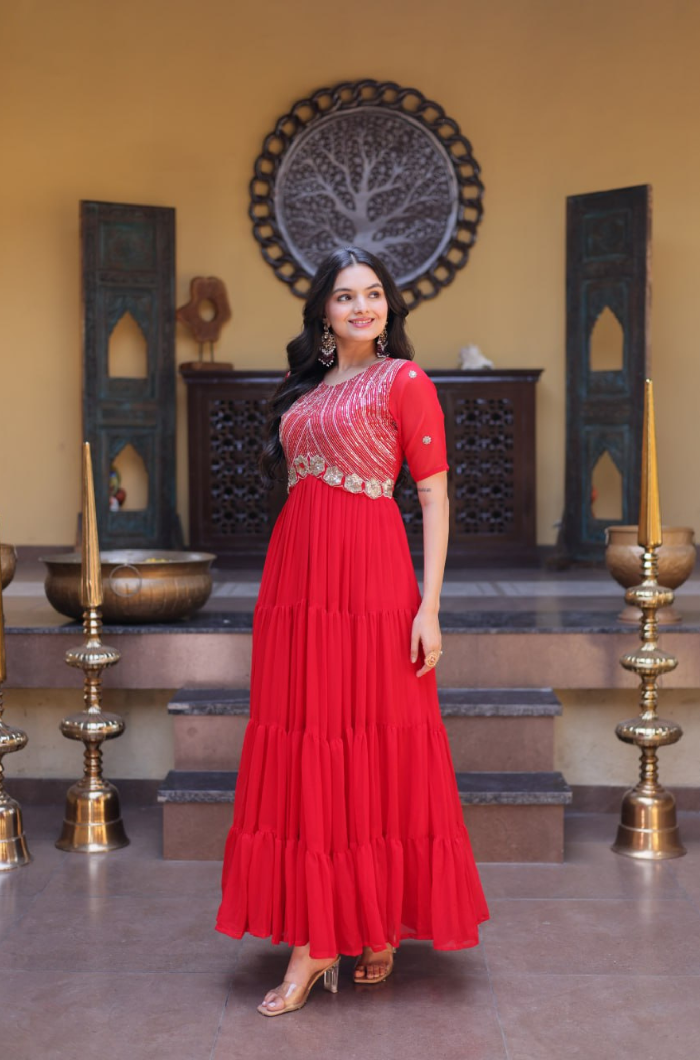 Women’s Designer Embroidered Anarkali Gown