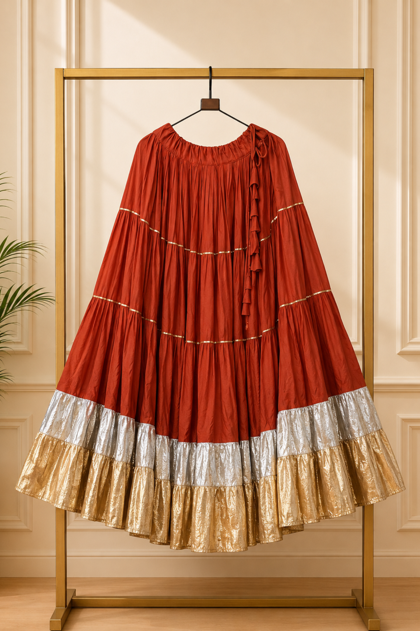 Women's Designer Cotton Lehenga Skirt | Flared Ethnic Festive Wear