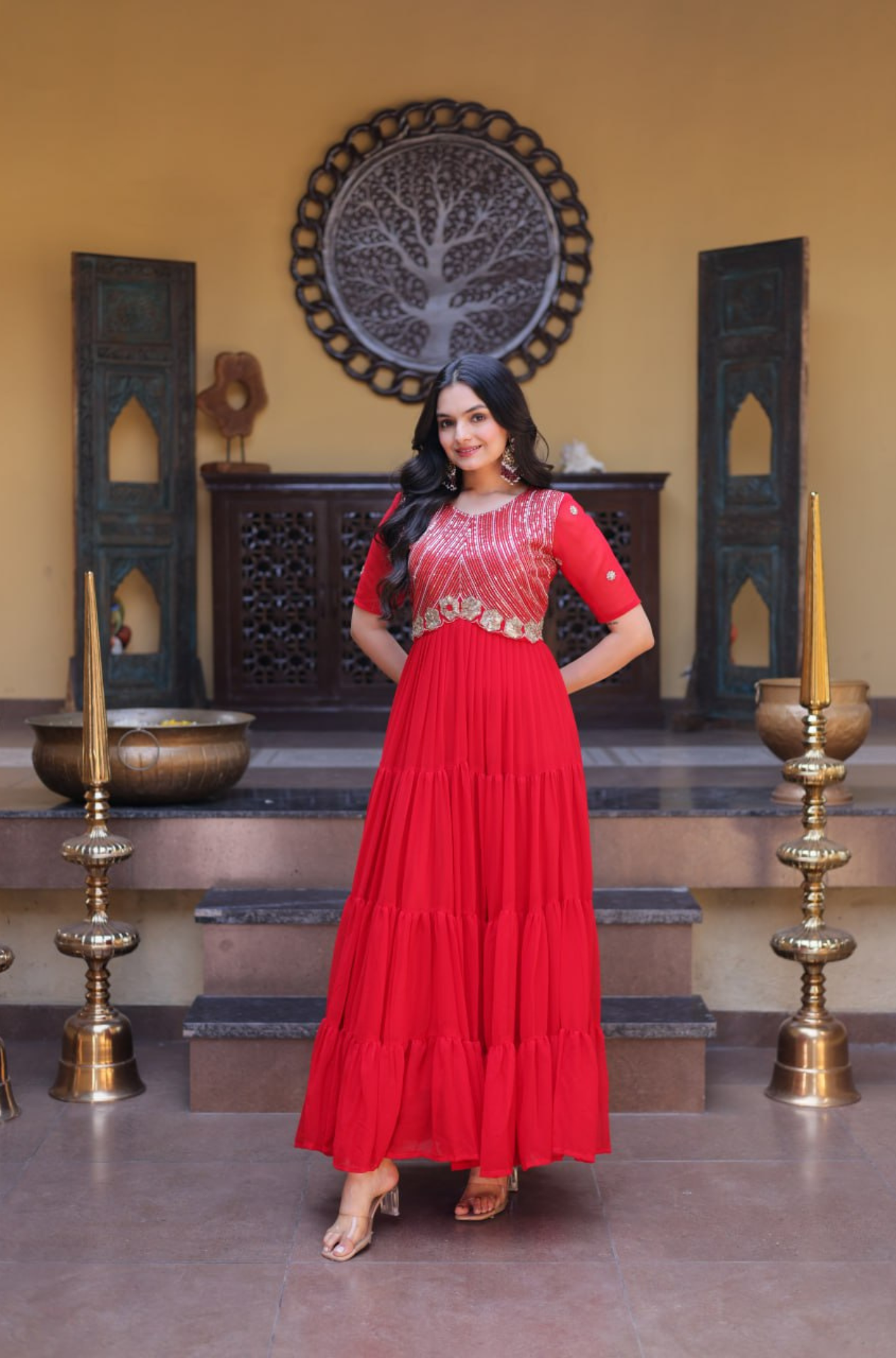 Women’s Designer Embroidered Anarkali Gown