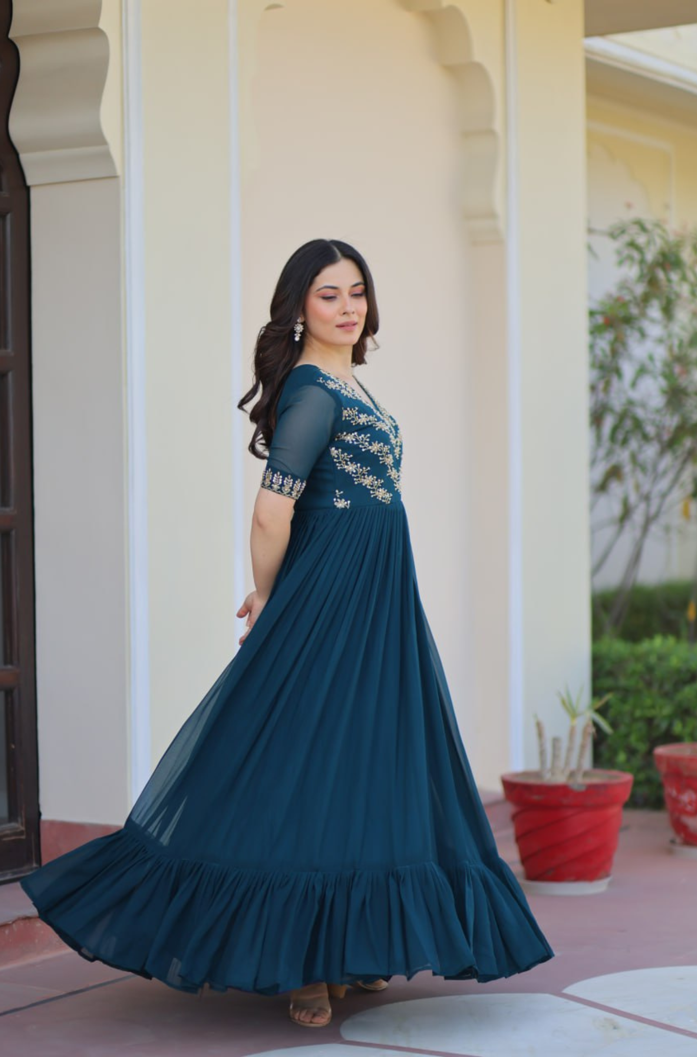 Designer Gown For Women Traditional Events Embroidered Anarkali Gown