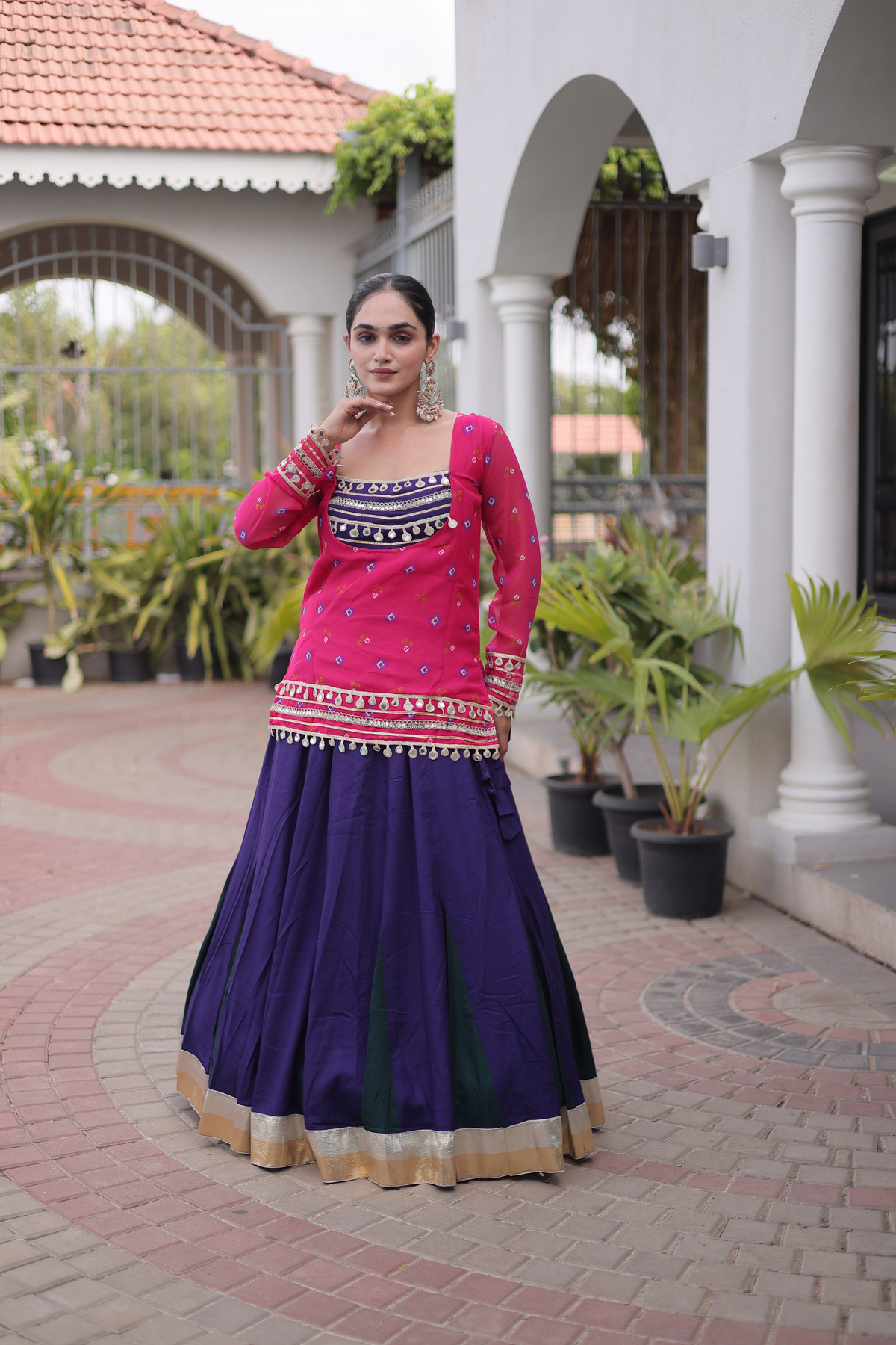 Women’s Embroidered Kurta with Flared Lehenga Set | Festive Ethnic Wear for Women