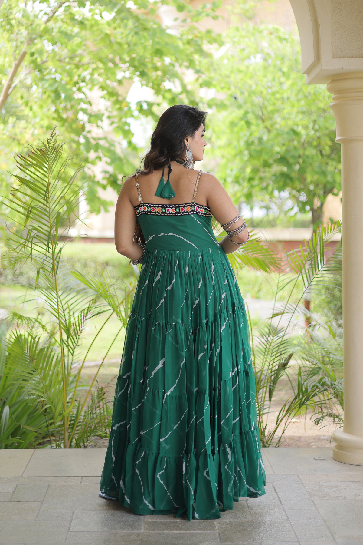 Women’s Designer Embroidered Ethnic Gown | Flared Anarkali Dress with Traditional Embellished Work