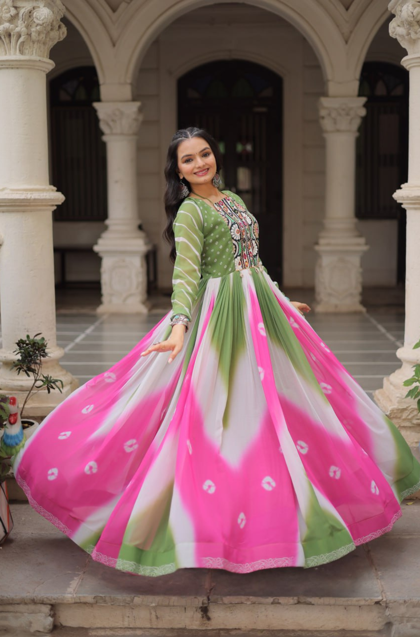 Designer Printed Anarkali Gown for Women