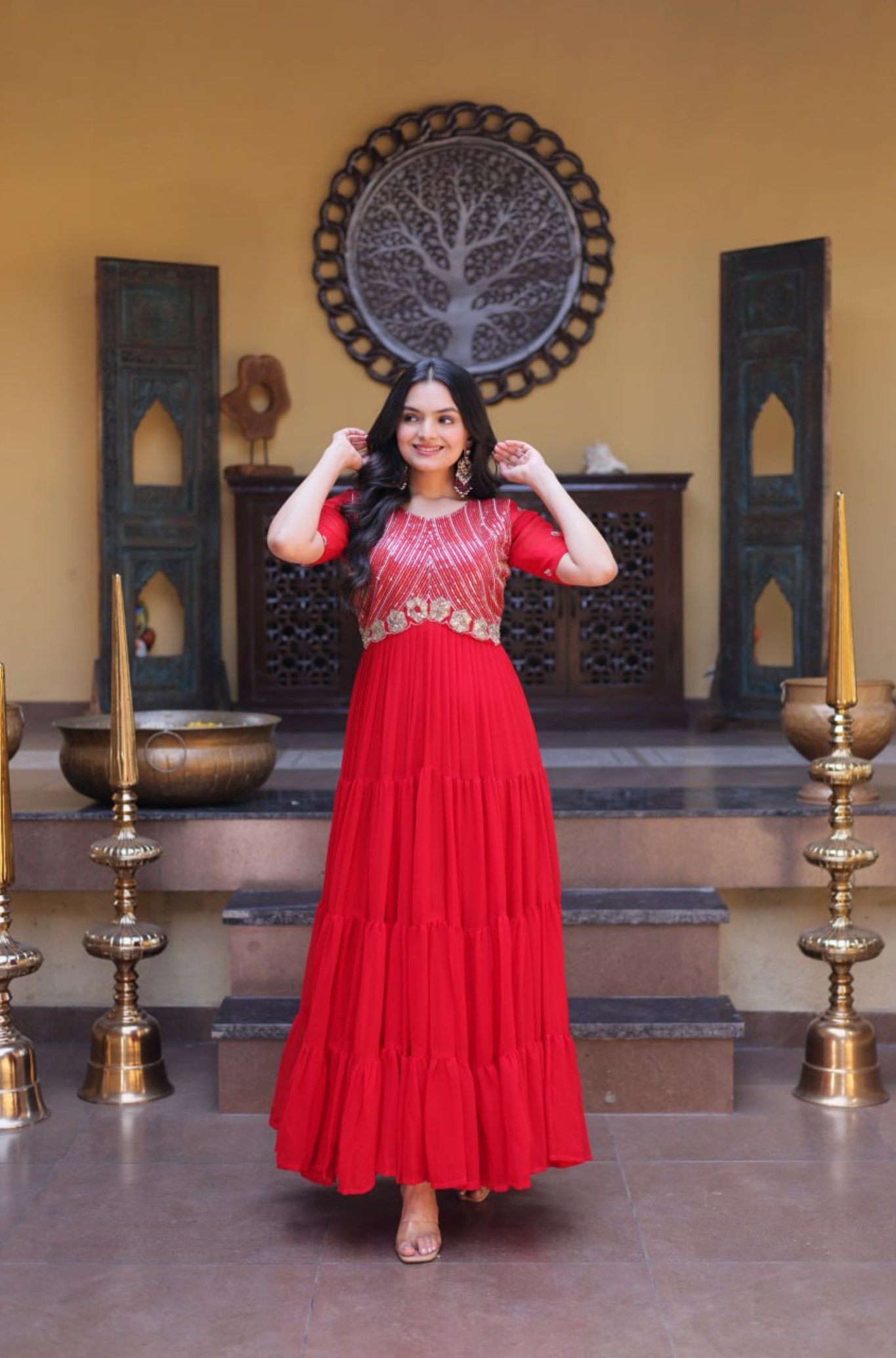 Women’s Designer Embroidered Anarkali Gown
