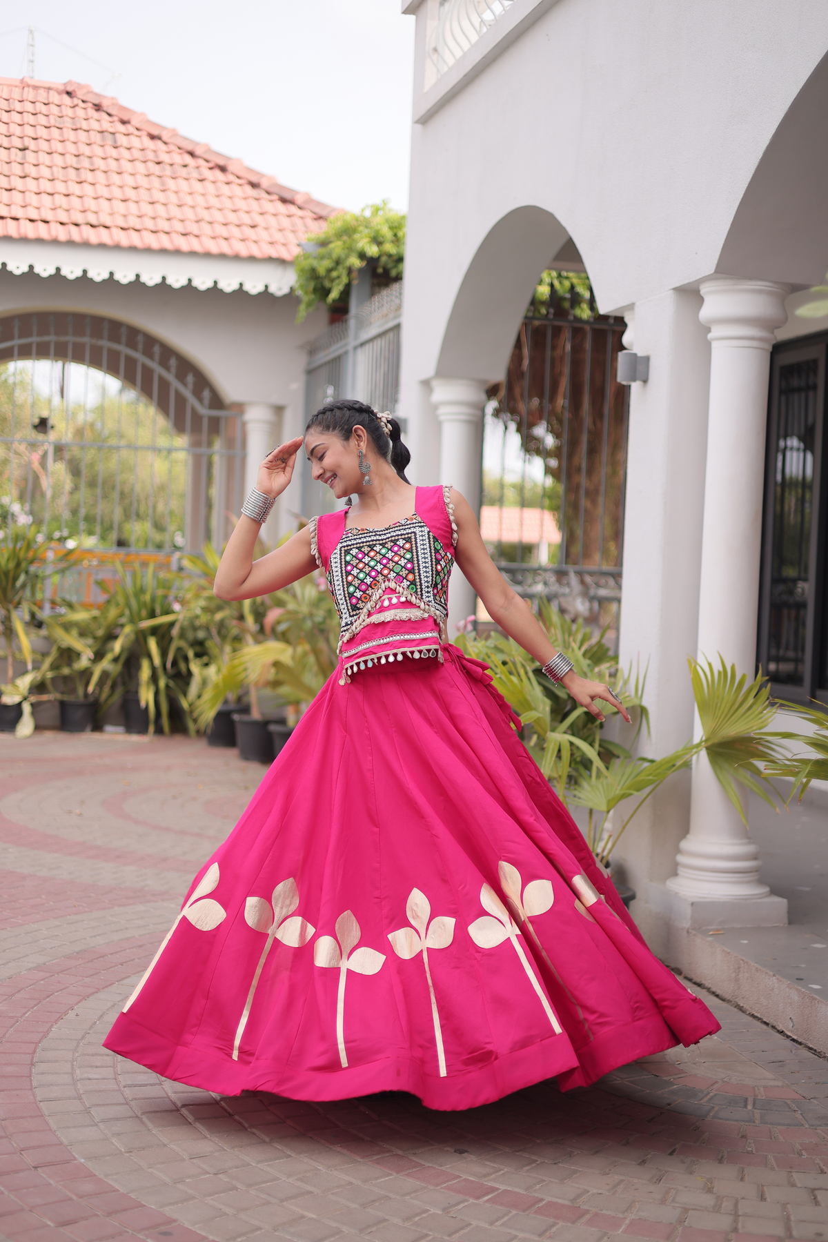 Women’s Designer Embroidered Ethnic Lehenga Choli Set | Traditional Flared Lehenga with Embellished Blouse