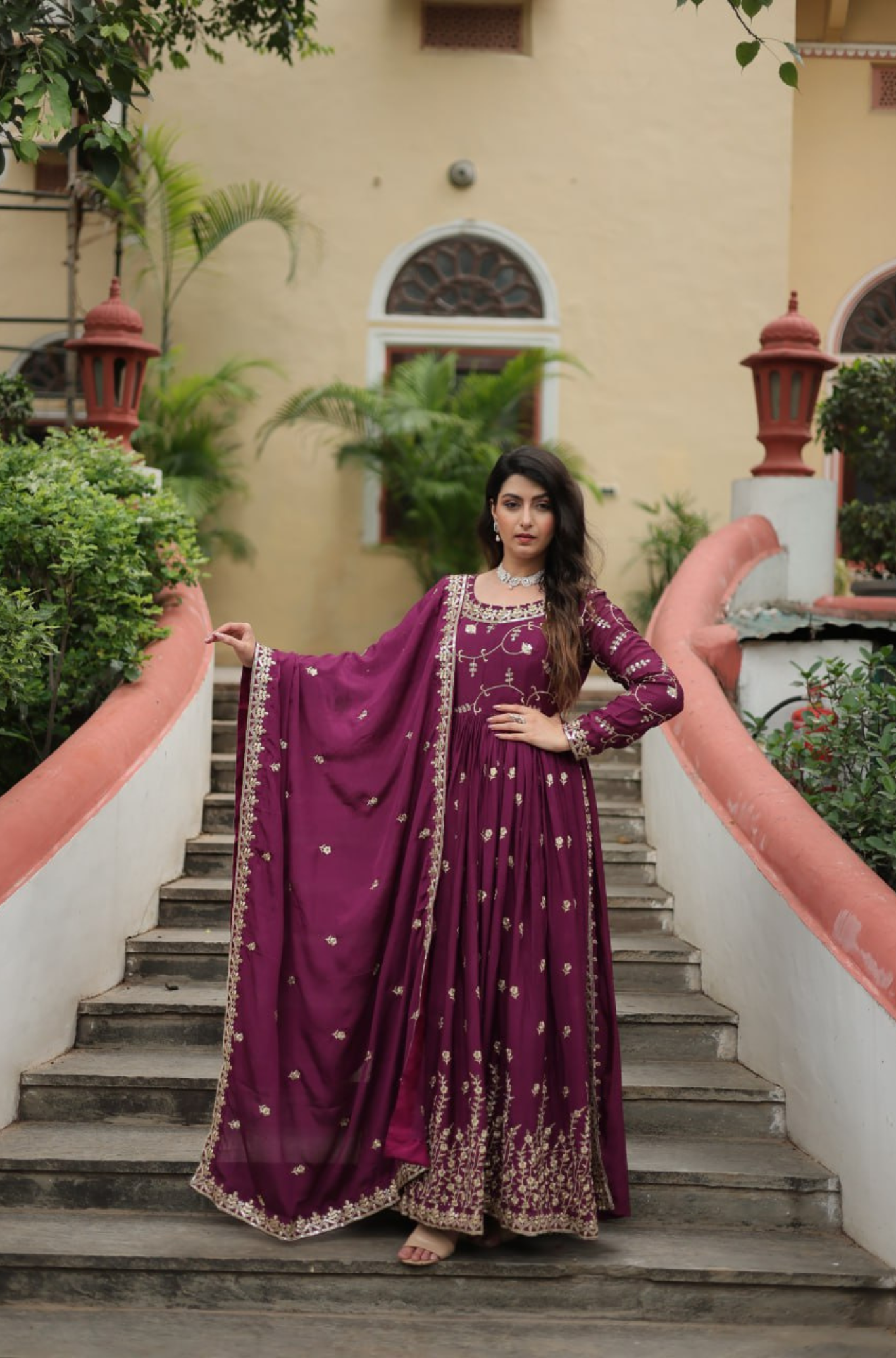 Designer Embroidered Sharara Set with Dupatta for Women