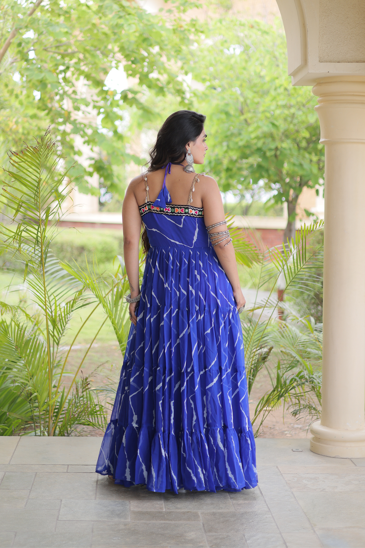 Women’s Designer Embroidered Ethnic Gown | Flared Anarkali Dress with Traditional Embellished Work