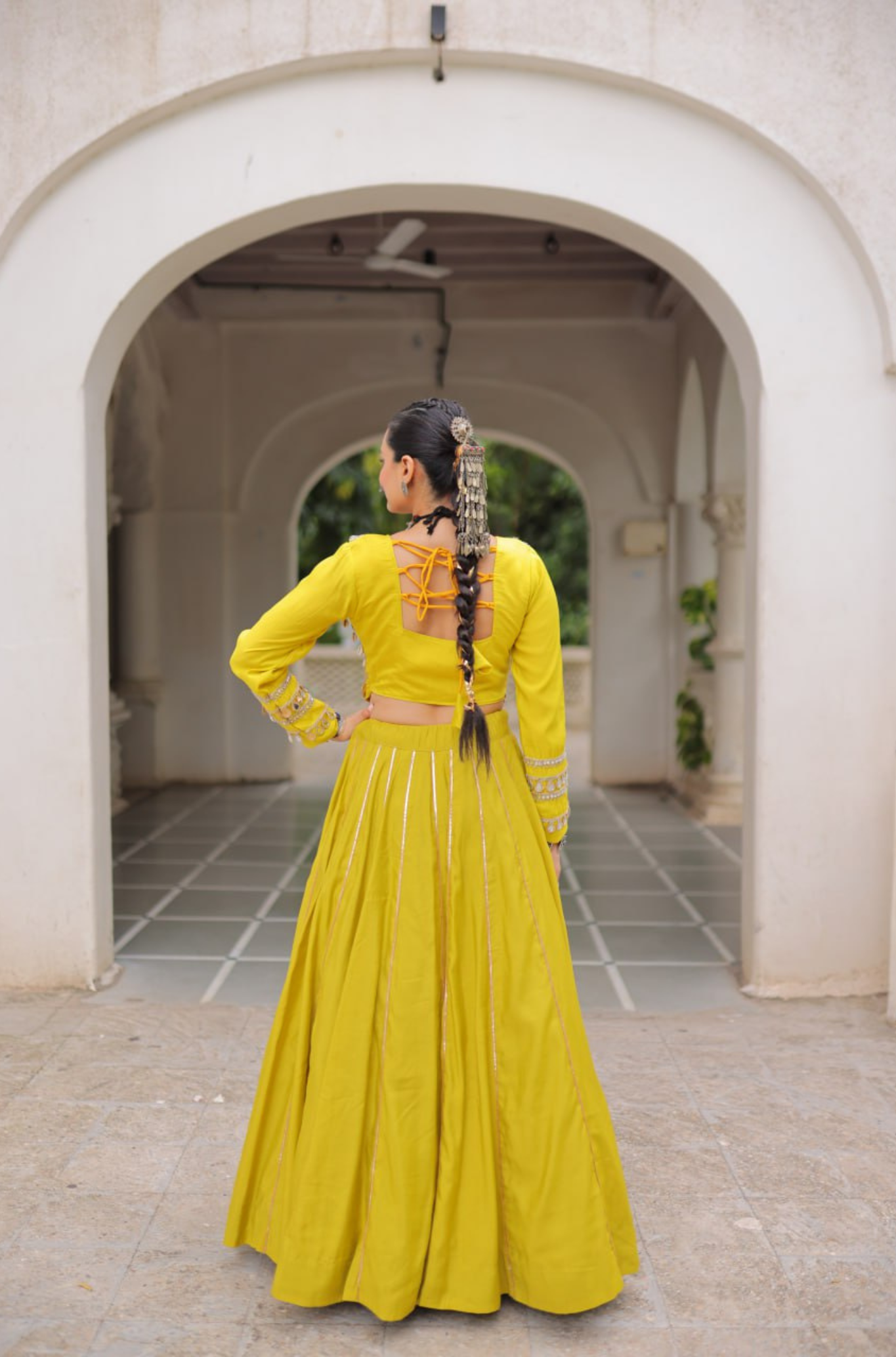 Designer Mirror Work Embroidered Lehenga Choli Set for Women