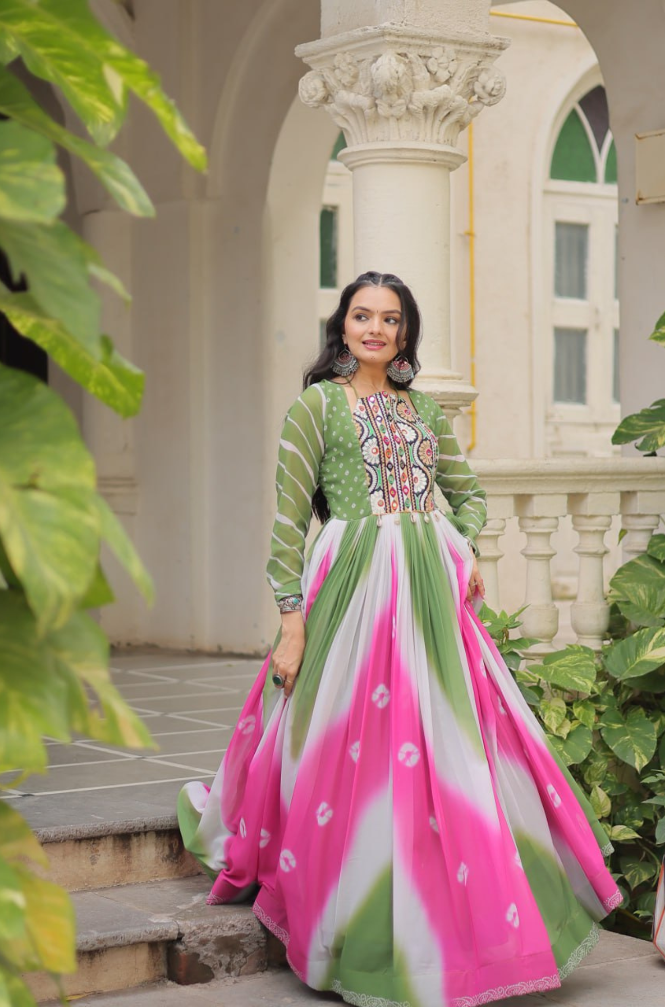 Designer Printed Anarkali Gown for Women
