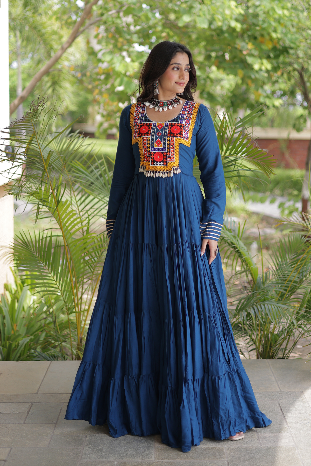 Women’s Embroidered Anarkali Gown | Full Length Ethnic Dress for Festive & Wedding Wear