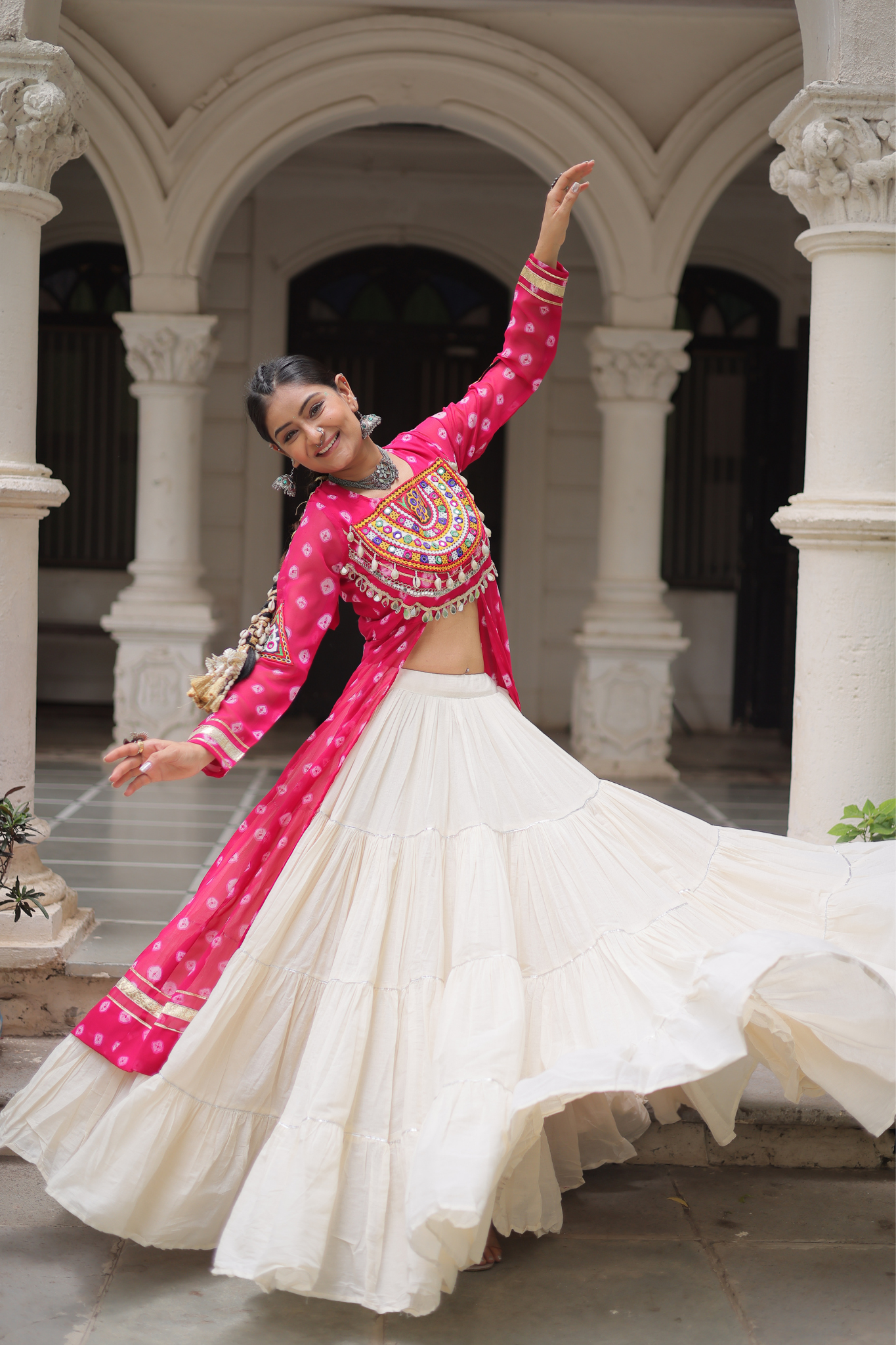 Women's Designer Navratri Koti Lehenga Choli | Garba Wear