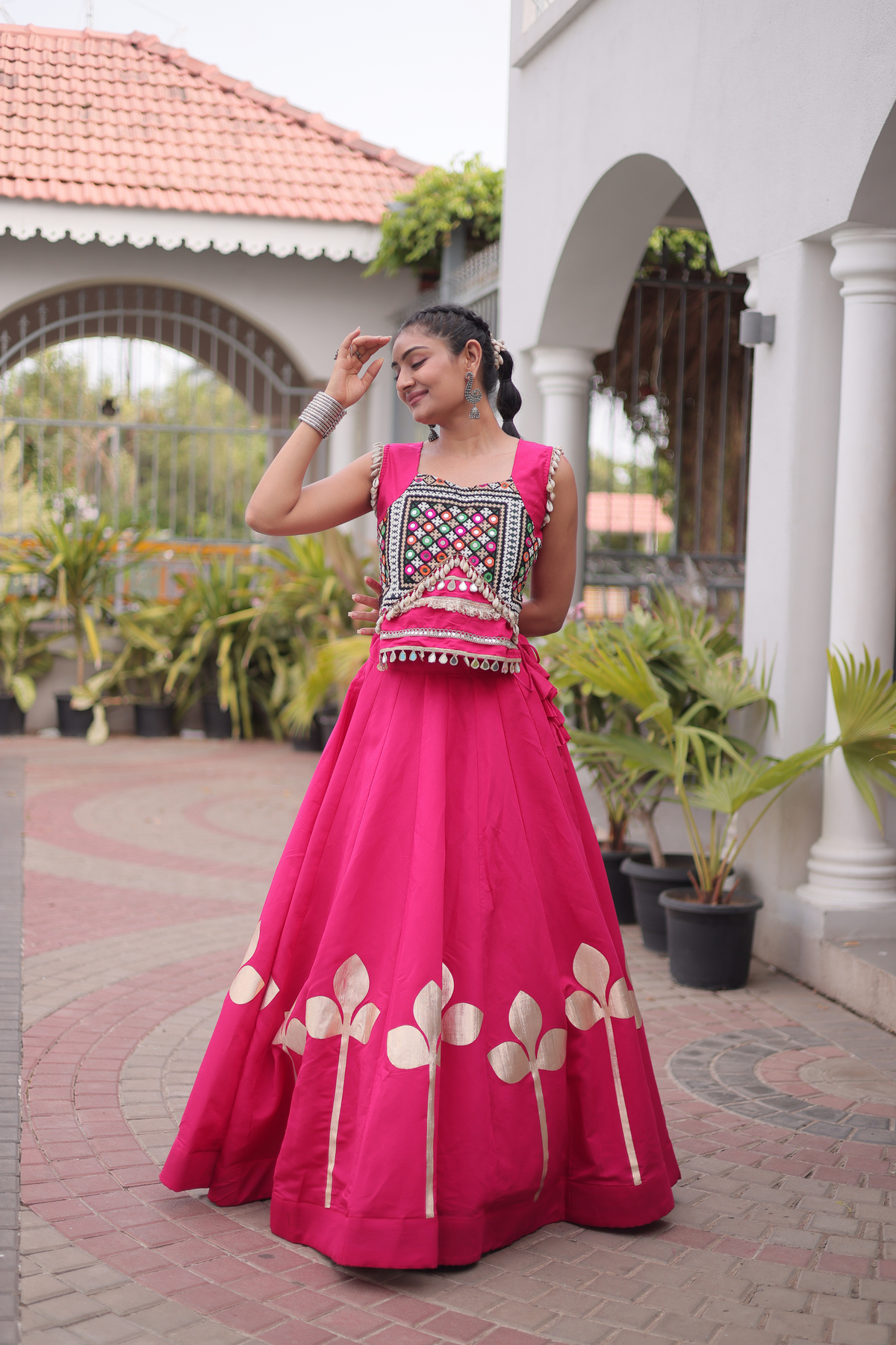 Women’s Designer Embroidered Ethnic Lehenga Choli Set | Traditional Flared Lehenga with Embellished Blouse