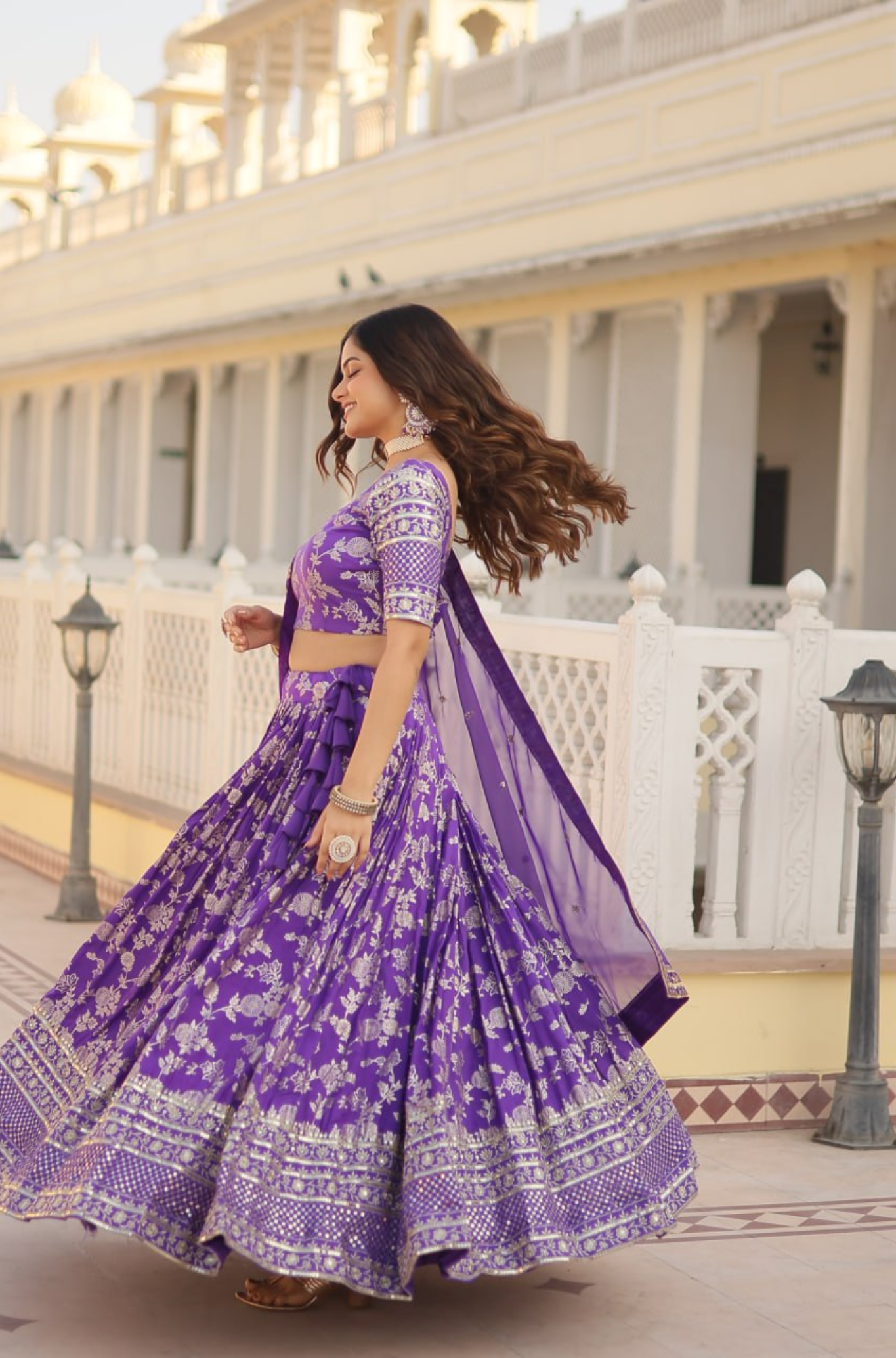 Women's Designer Floral Printed Lehenga Choli Set with Dupatta
