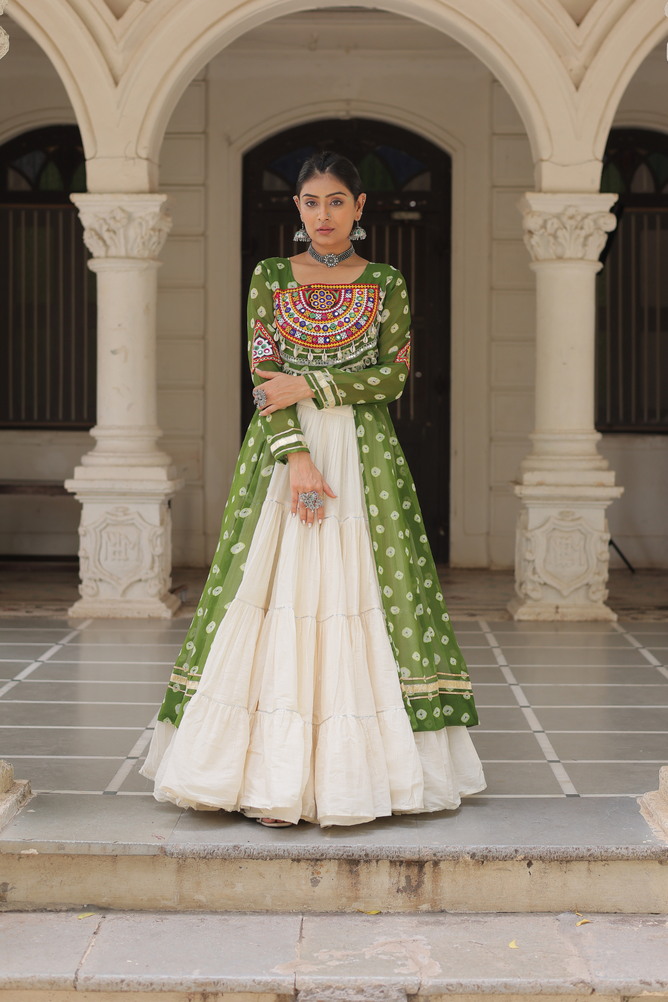 Women's Designer Navratri Koti Lehenga Choli | Garba Wear