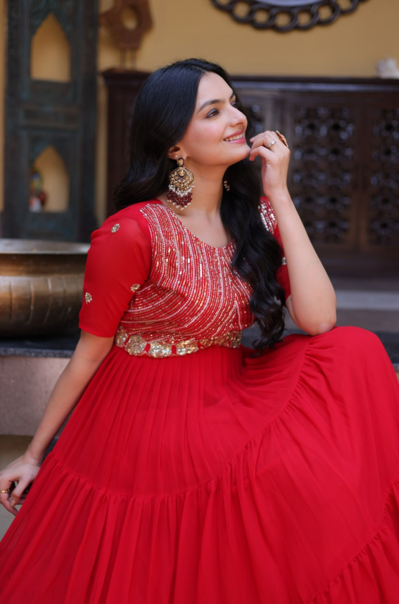 Women’s Designer Embroidered Anarkali Gown