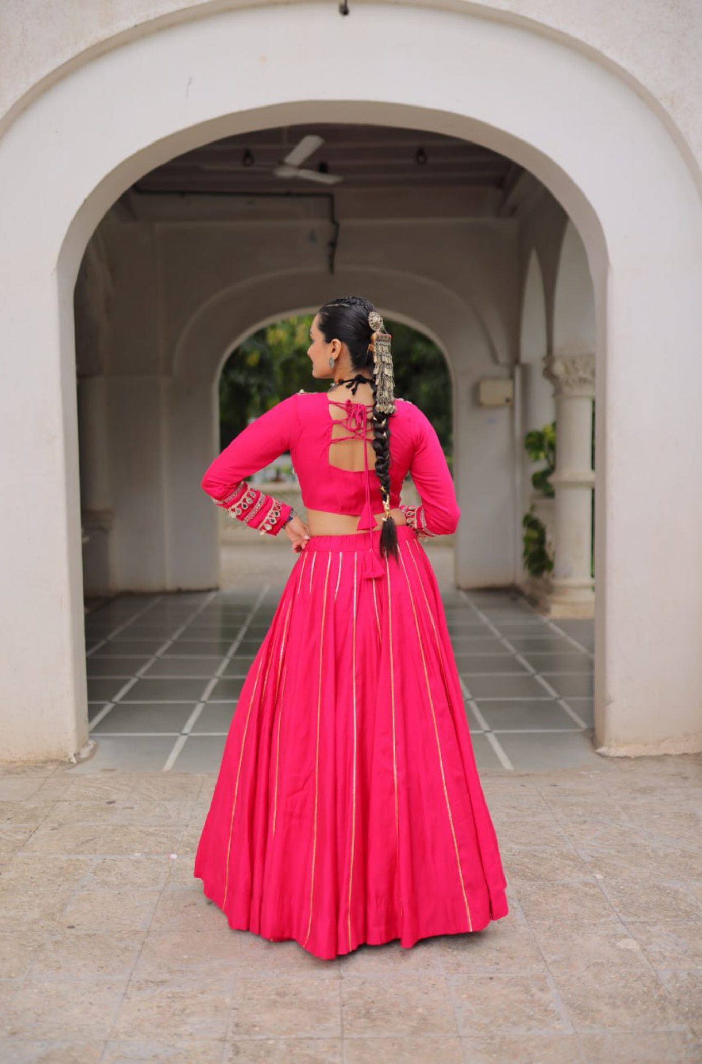 Designer Mirror Work Embroidered Lehenga Choli Set for Women