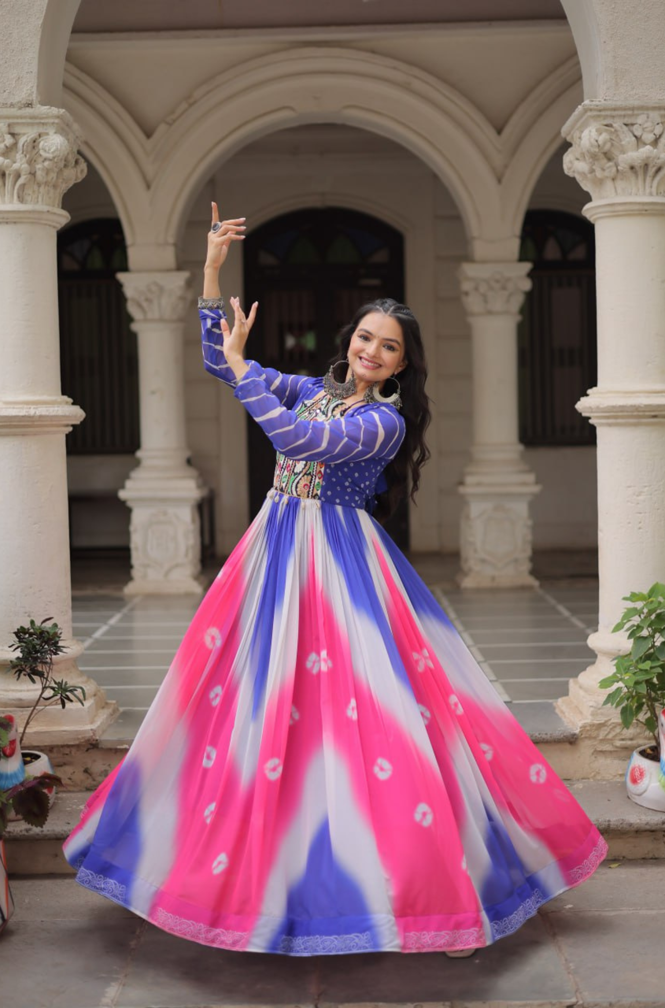 Designer Printed Anarkali Gown for Women