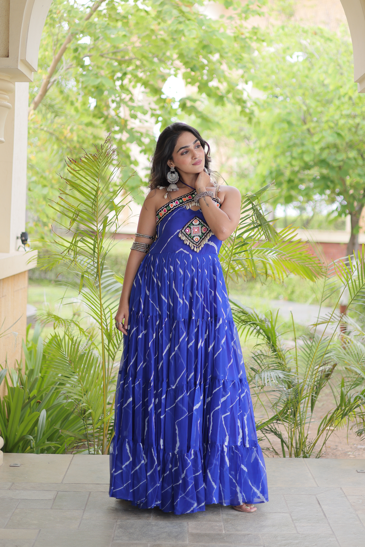 Women’s Designer Embroidered Ethnic Gown | Flared Anarkali Dress with Traditional Embellished Work