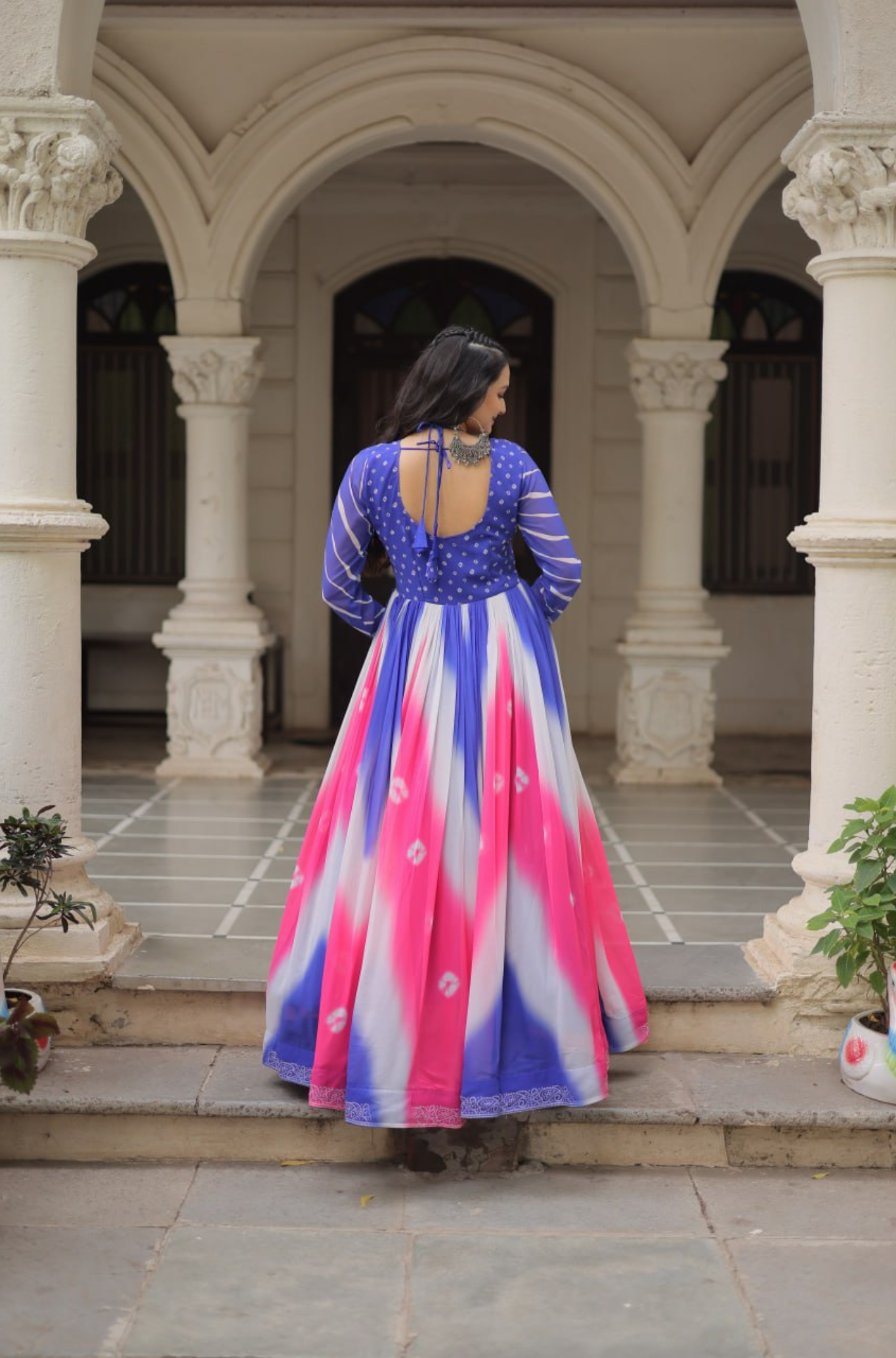 Designer Printed Anarkali Gown for Women