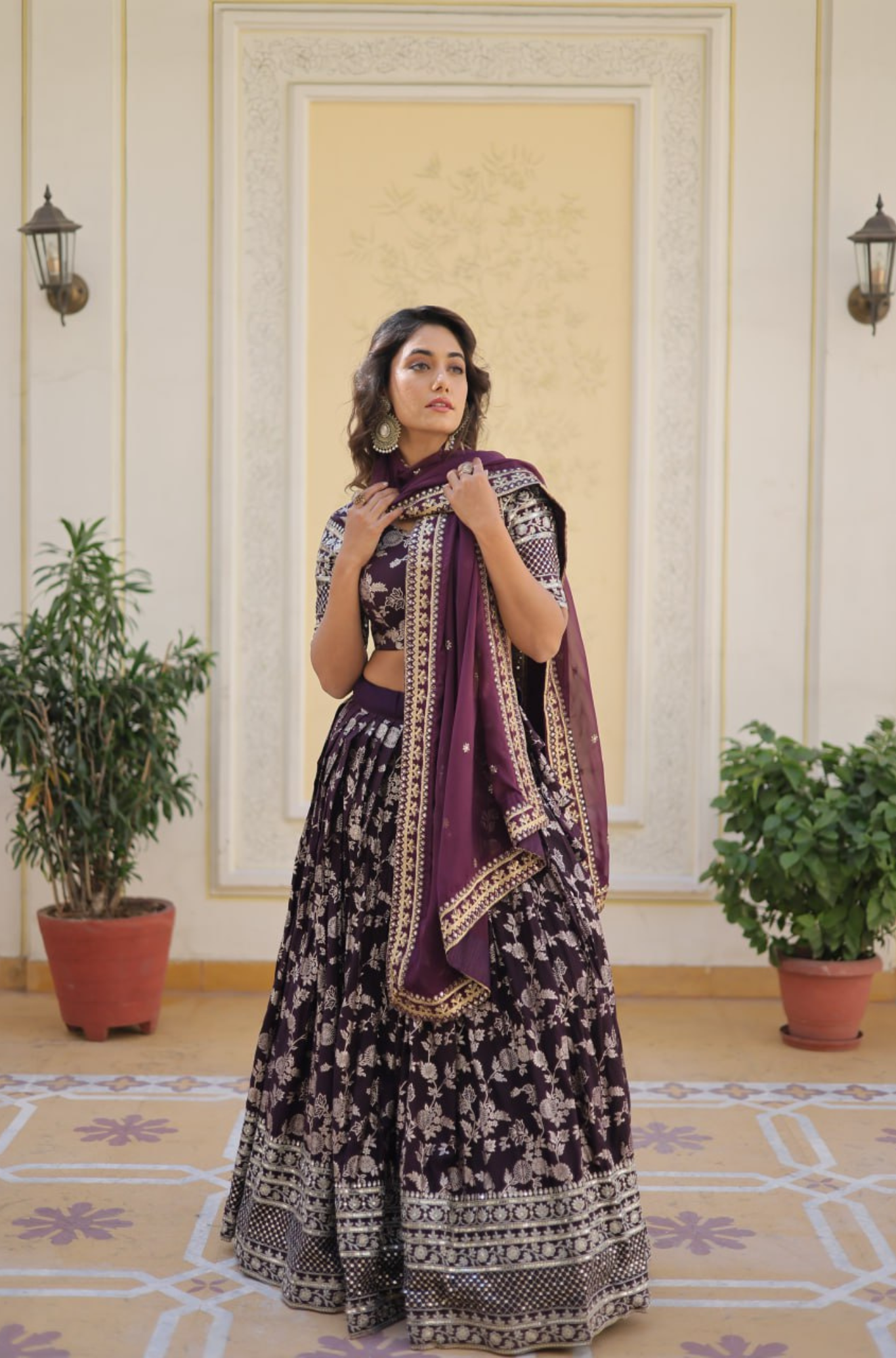 Women's Designer Floral Printed Lehenga Choli Set with Dupatta