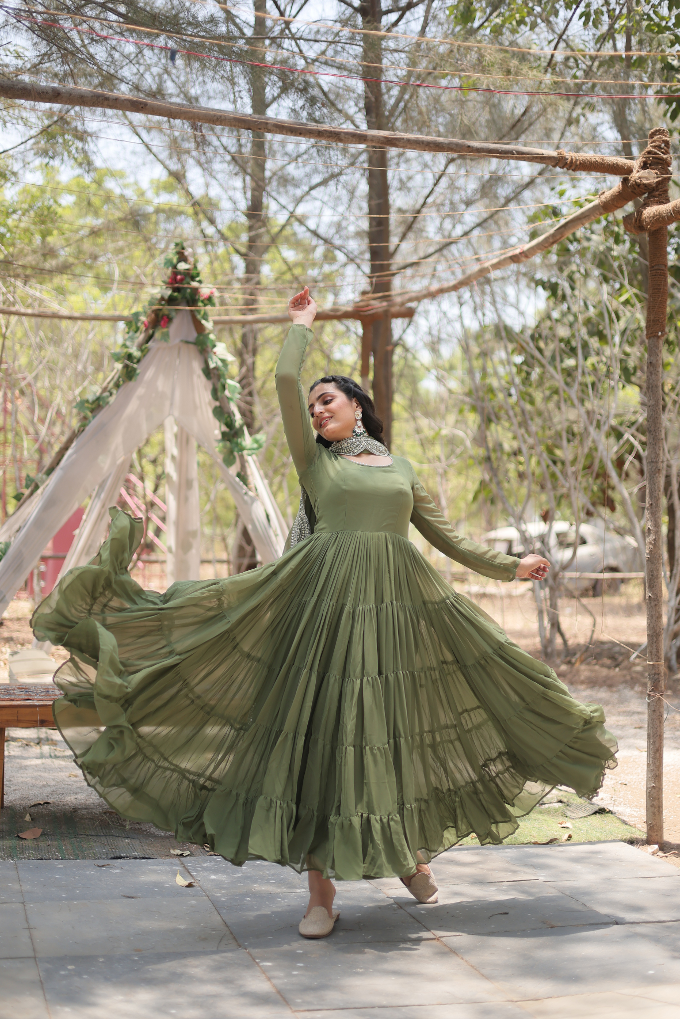 Exclusive Women's Designer Embroidered Anarkali Gown with Dupatta