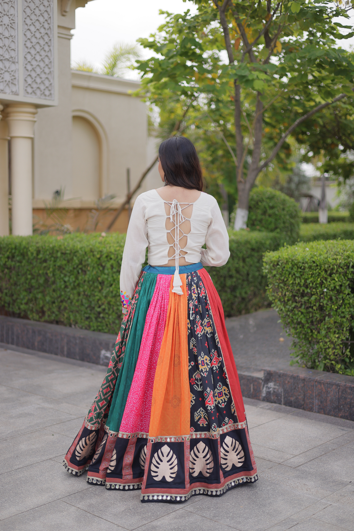 Designer Printed Lehenga Choli with Embroidered Choli & Flared Skirt