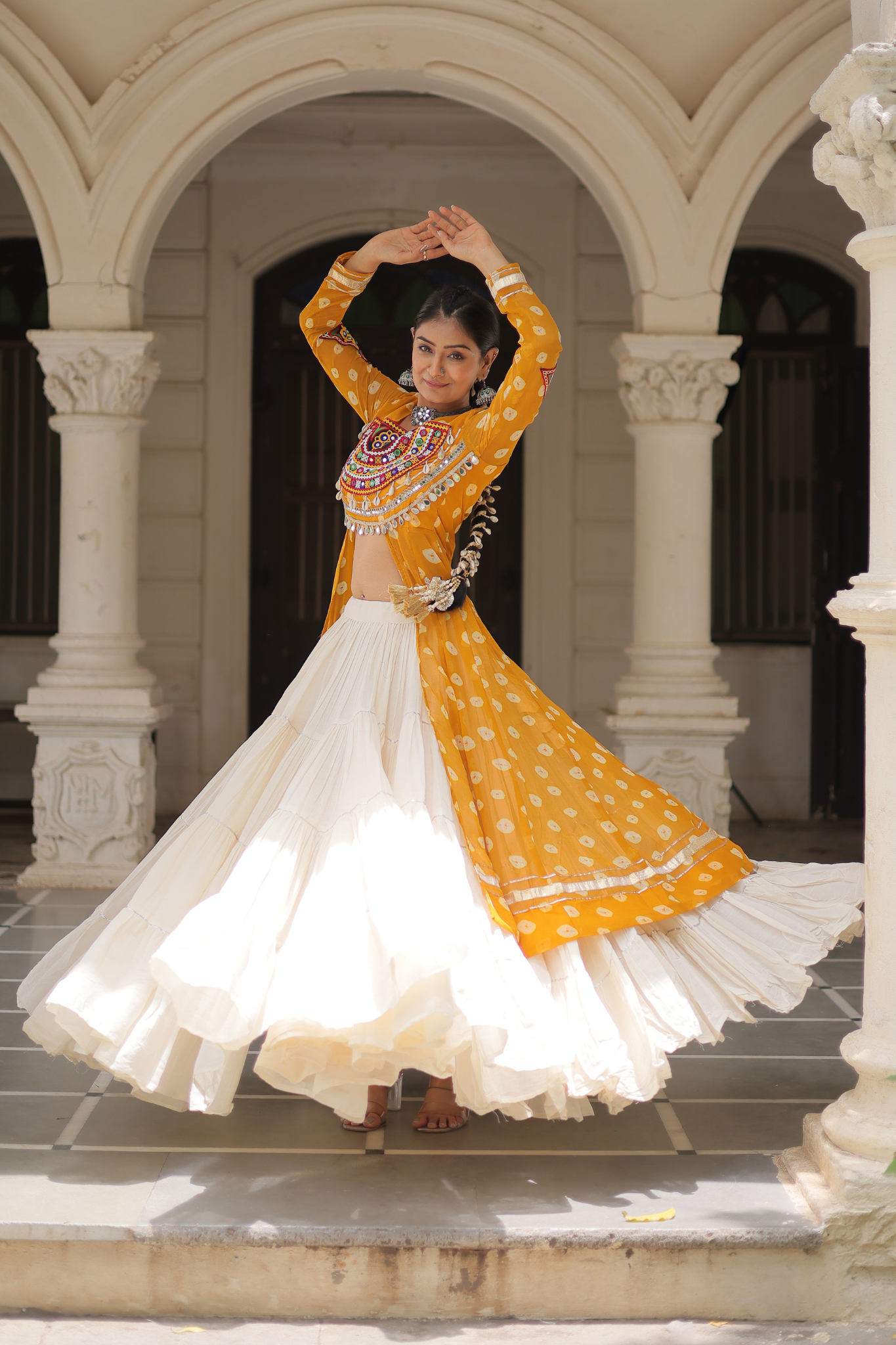 Women's Designer Navratri Koti Lehenga Choli | Garba Wear