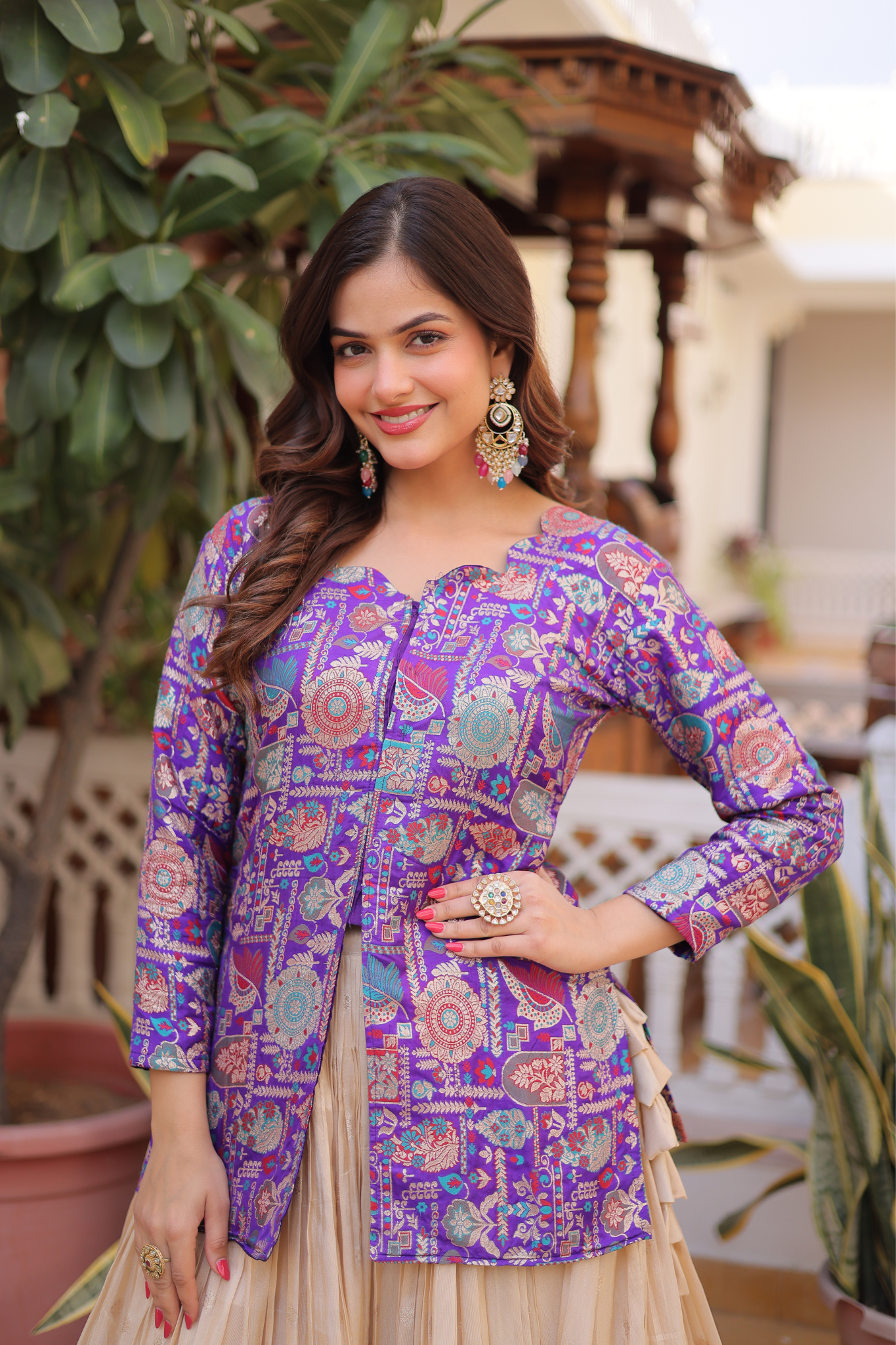 Designer Traditional Lehenga Outfit for Women with Elegant Printed Work
