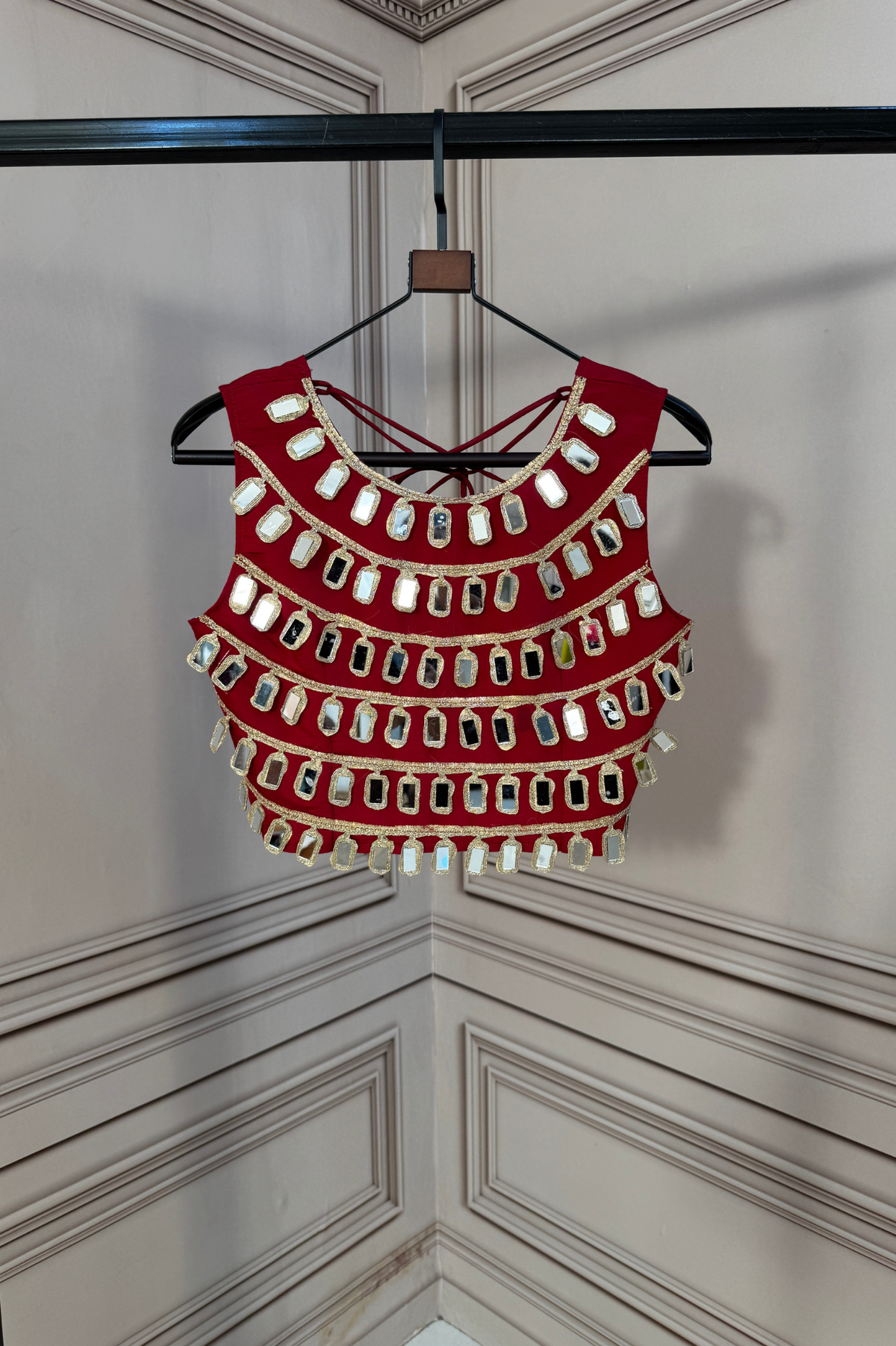 Designer Mirror Work Embroidered Blouse for Women #NavratriSpecial #NavratriOutfit
