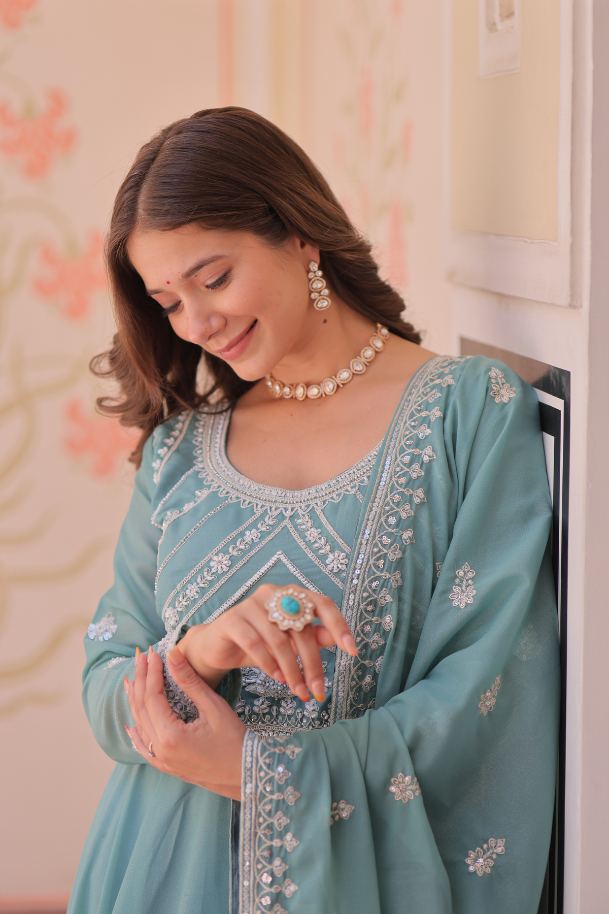 Designer Embroidered Anarkali Gown for Women | Elegant Ethnic Wear