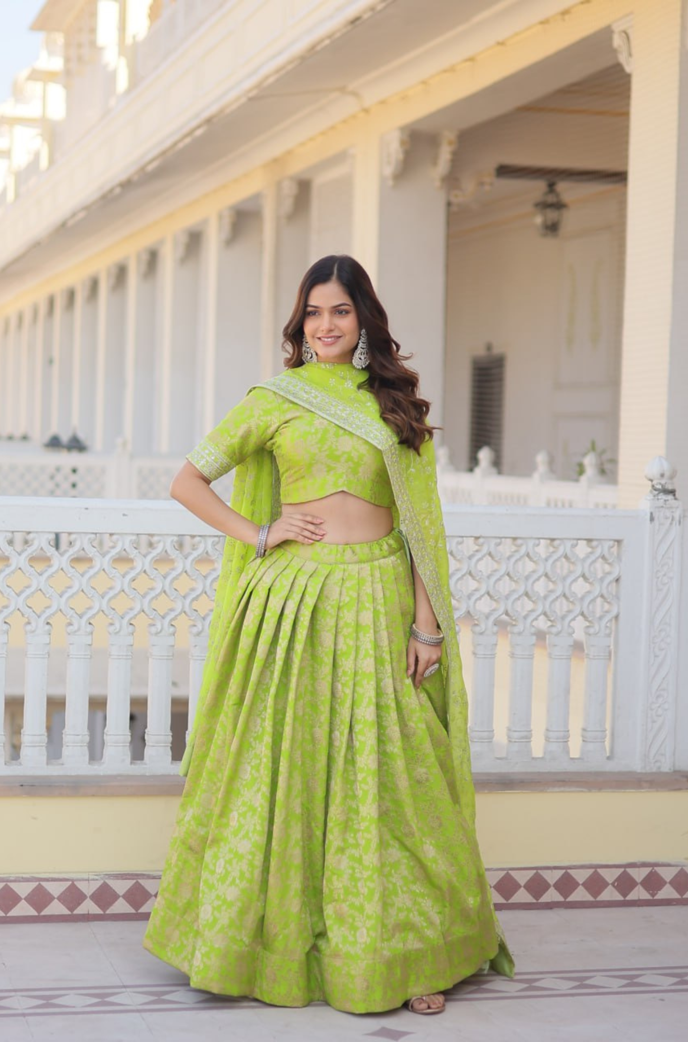 Designer Embroidered Lehenga Choli Set with Dupatta for Women
