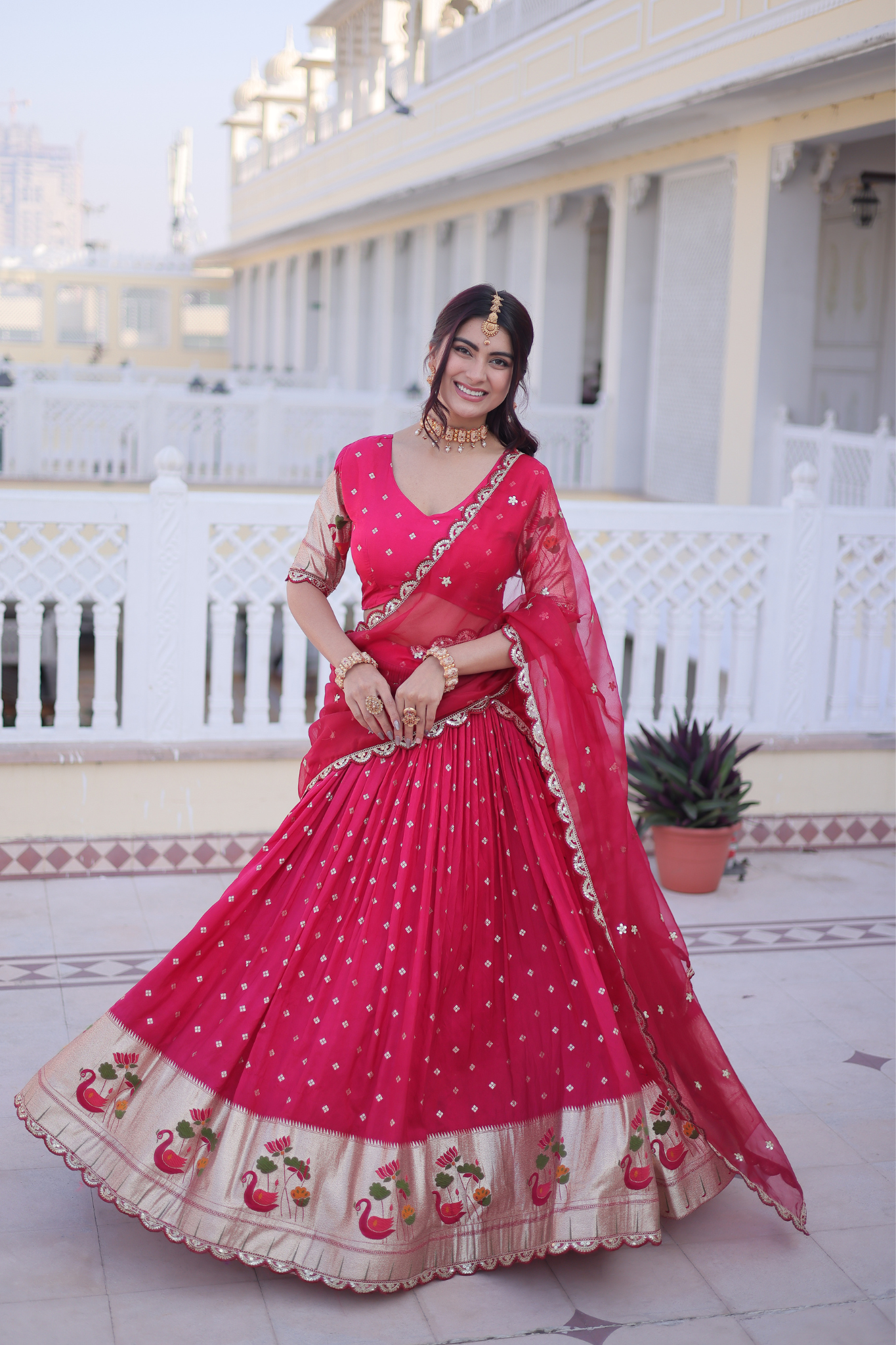 Designer Lehenga Choli with Dupatta Set for Women Party Wear Ethnic Outfit