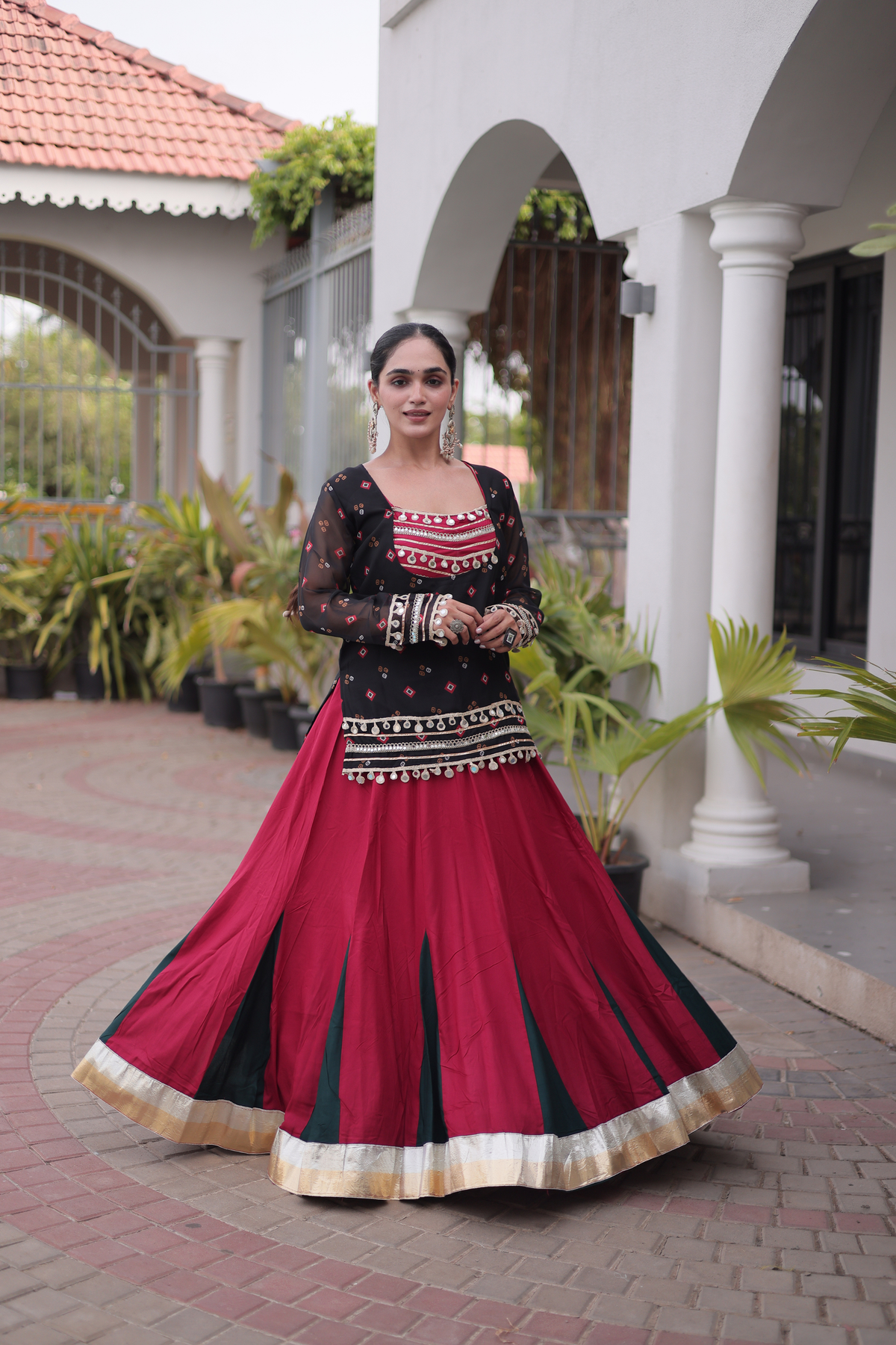 Women’s Embroidered Kurta with Flared Lehenga Set | Festive Ethnic Wear for Women