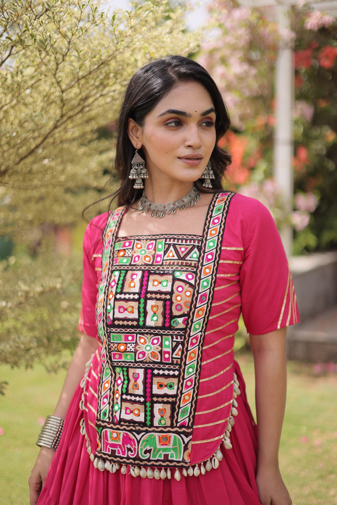 Women's Designer Embroidered Lehenga Set with Kutchi Gamthi Work | Traditional Navratri, Garba, Festive & Wedding Wear