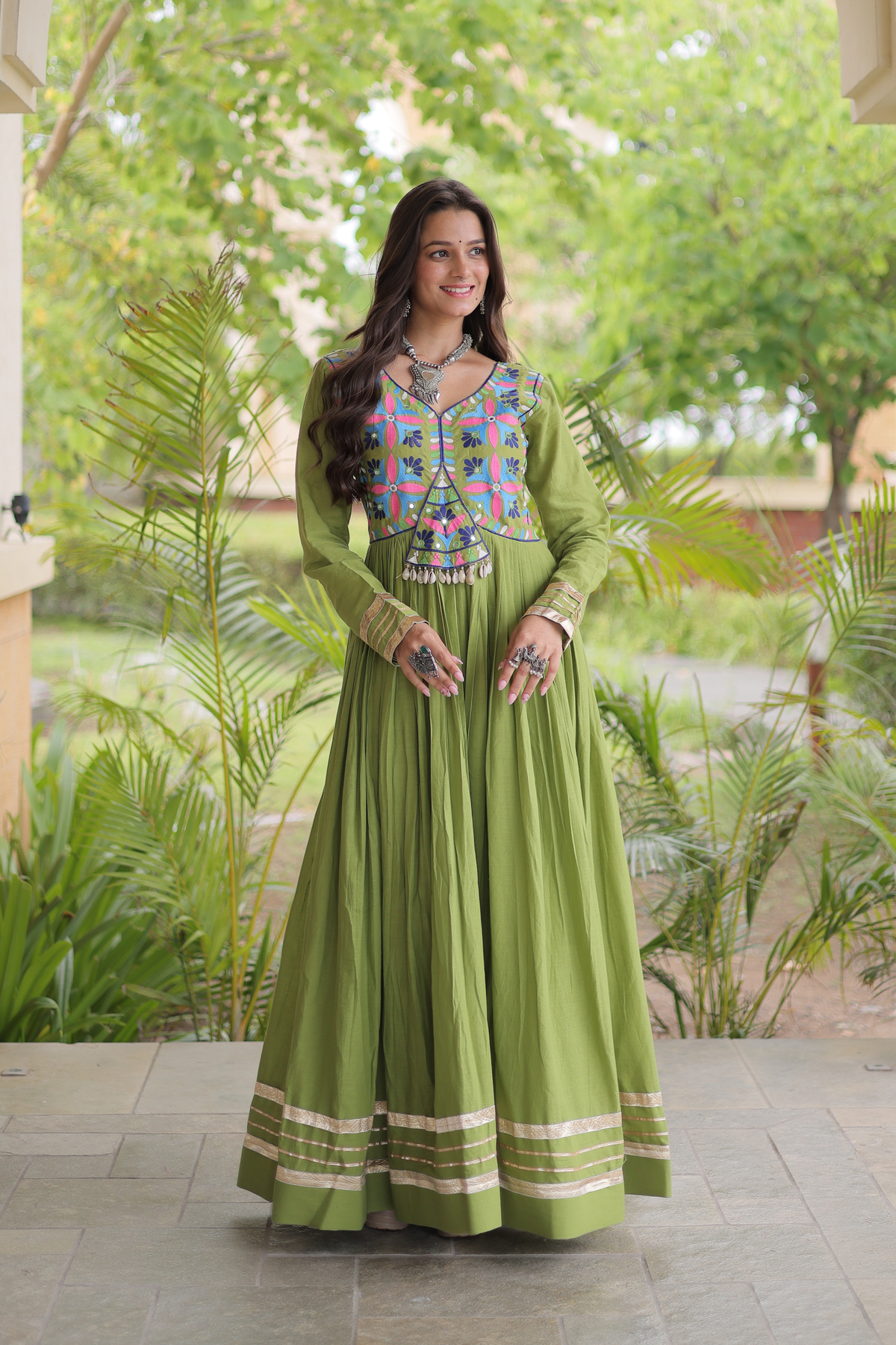 Women’s Designer Anarkali Gown | Embroidered Ethnic Floor Length Dress