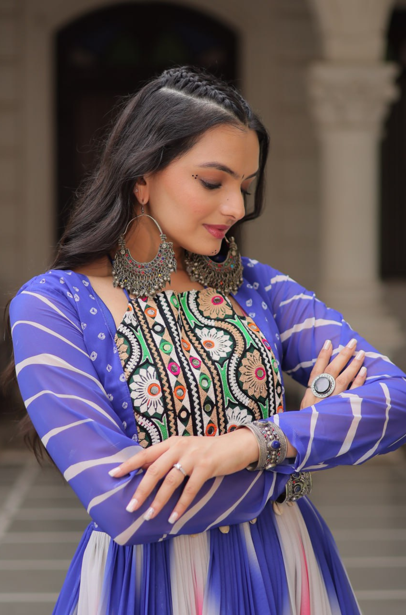 Designer Printed Anarkali Gown for Women