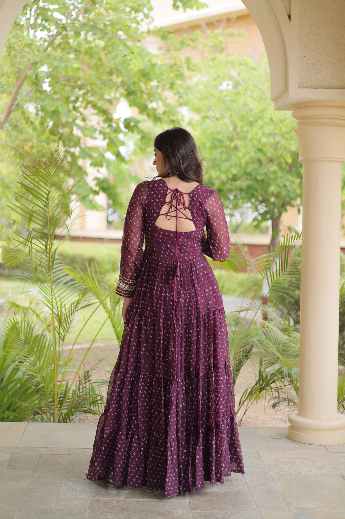 Women’s Designer Anarkali Gown with Embroidered Yoke & Flared Silhouette | Festive Ethnic Wear