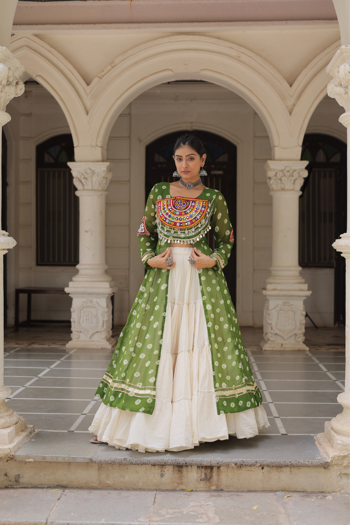 Women's Designer Navratri Koti Lehenga Choli | Garba Wear