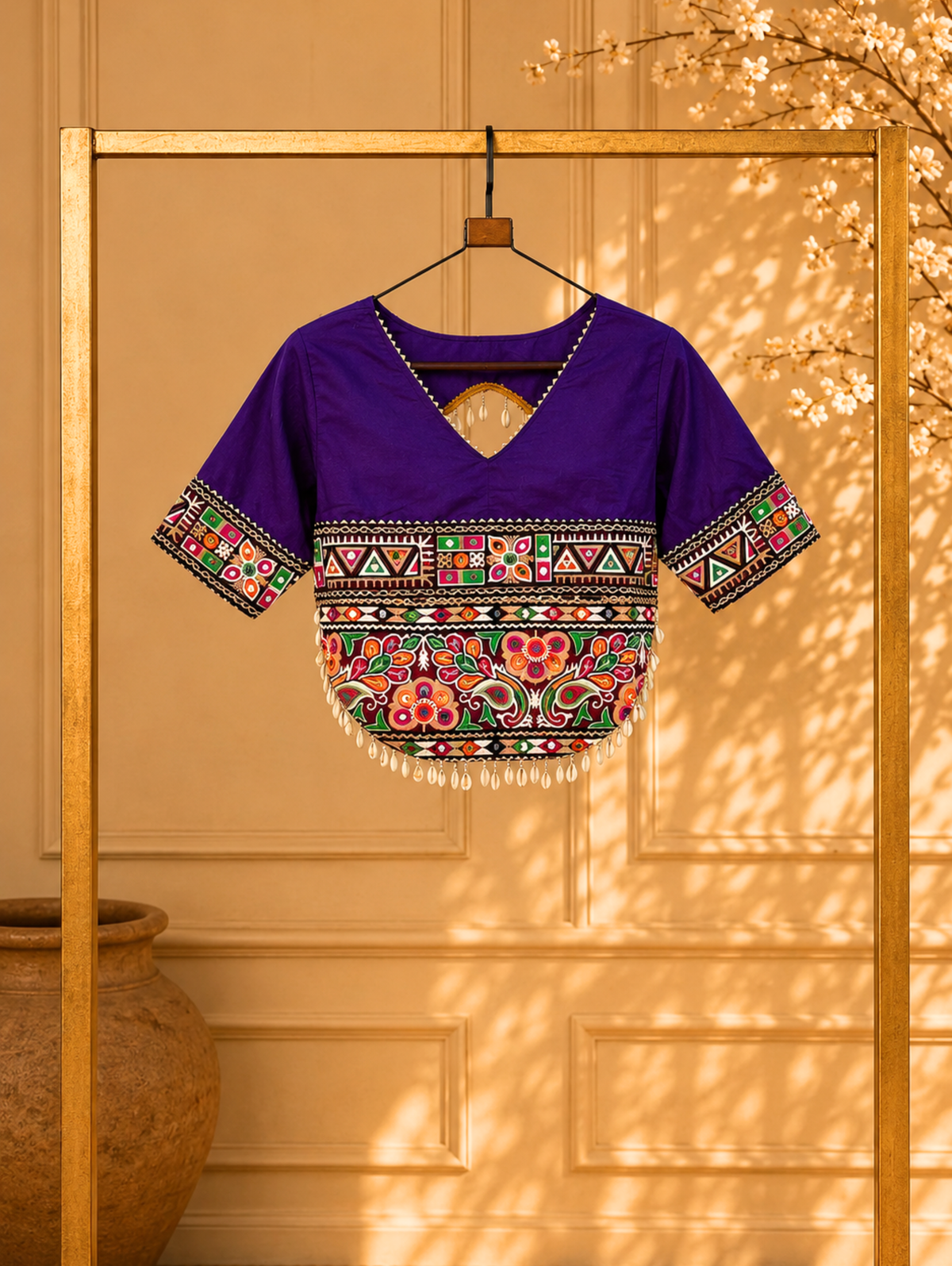 Designer Embroidered Kutchi Work Blouse for Women