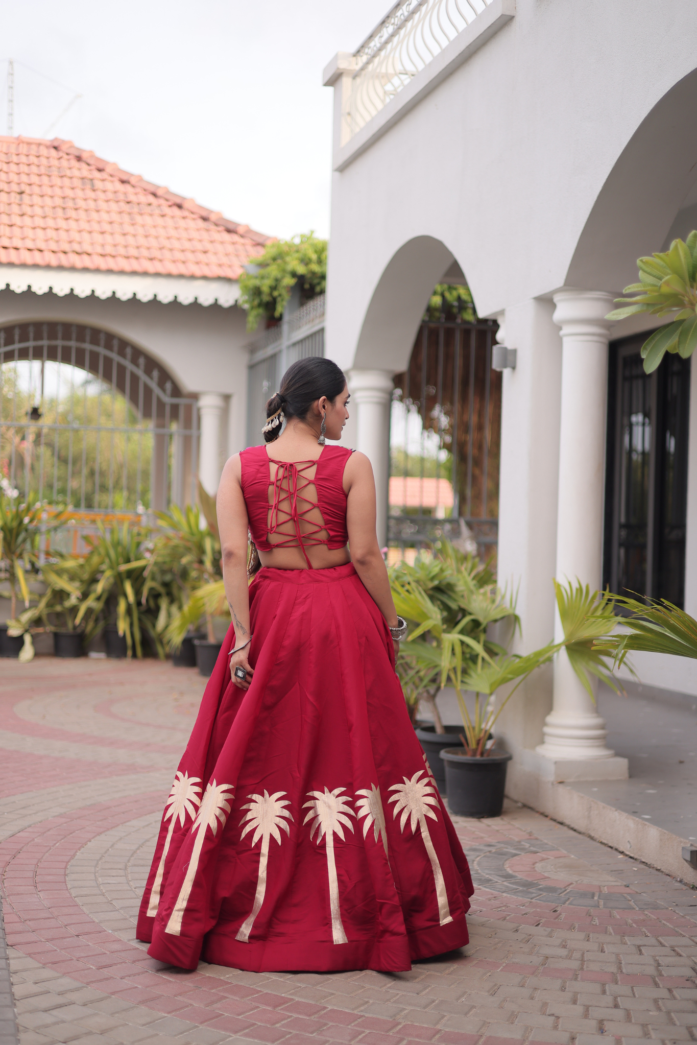 Women's Black Embroidered Lehenga Set with Mirror Work Crop Top | Navratri & Festive Wear