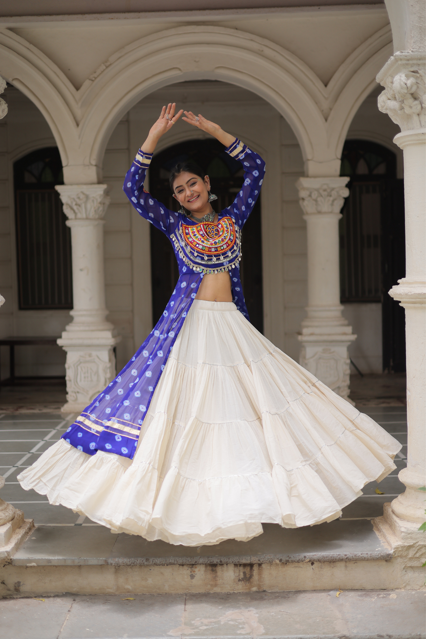 Women's Designer Navratri Koti Lehenga Choli | Garba Wear