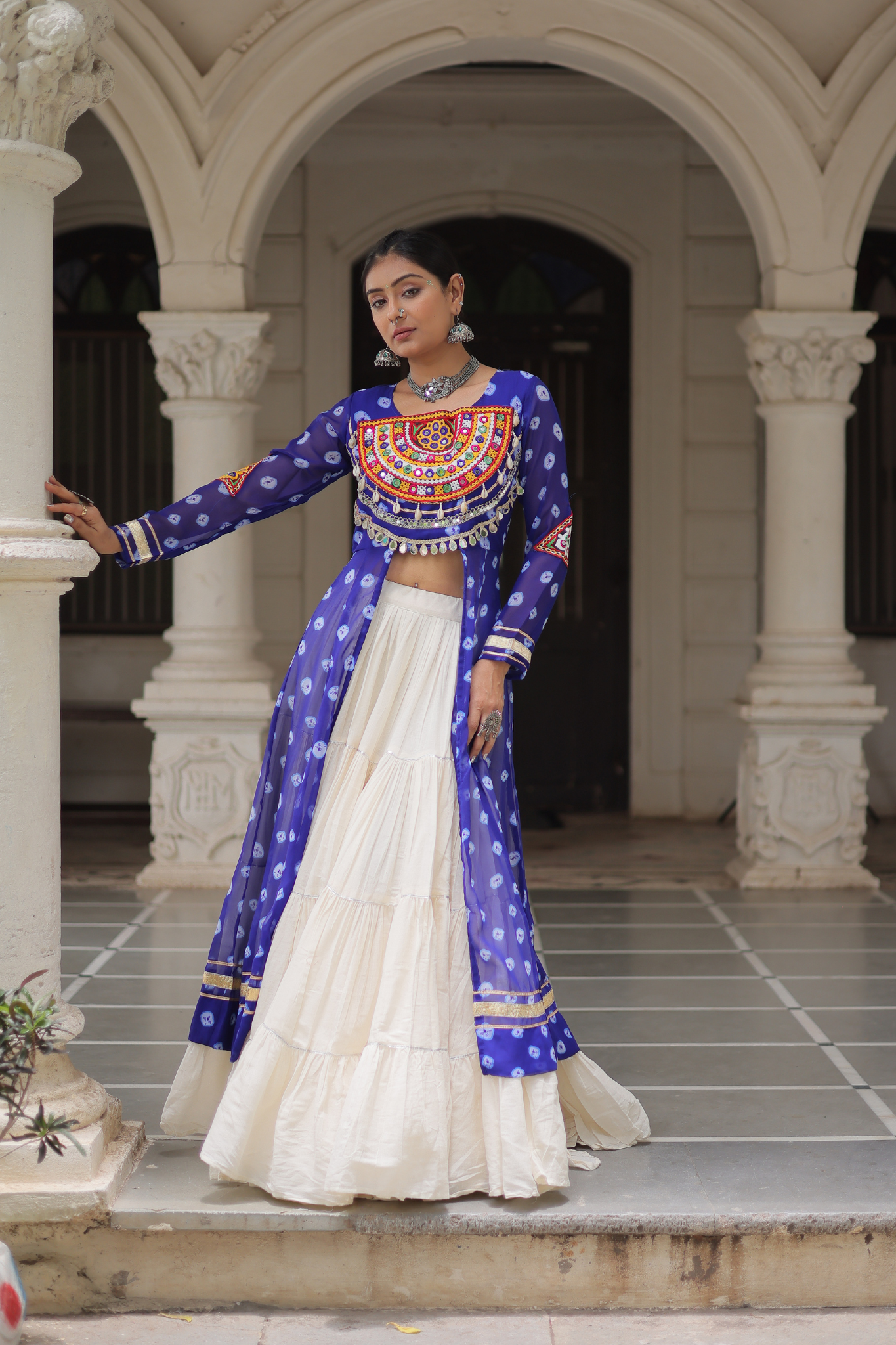 Women's Designer Navratri Koti Lehenga Choli | Garba Wear