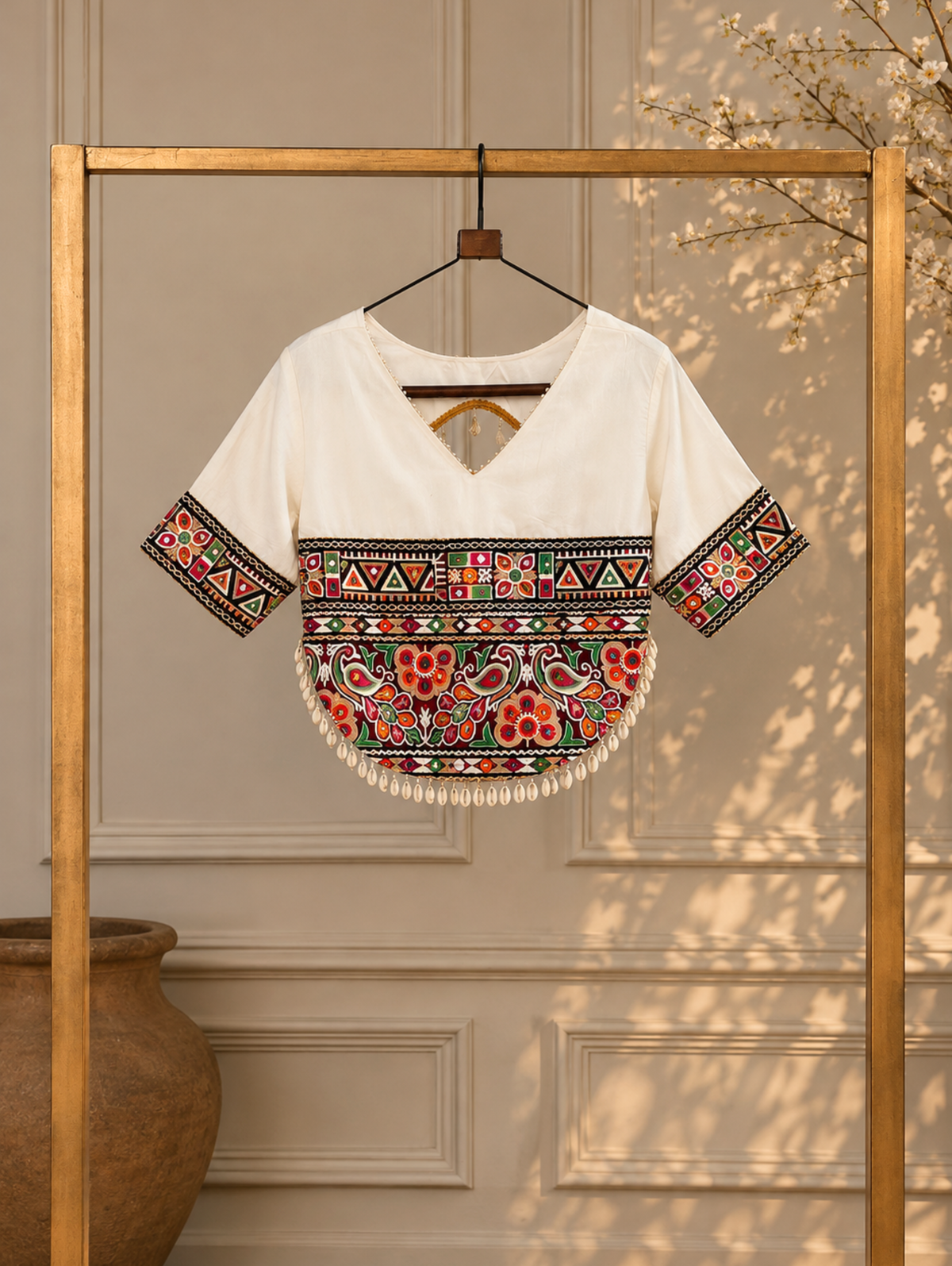 Designer Embroidered Kutchi Work Blouse for Women
