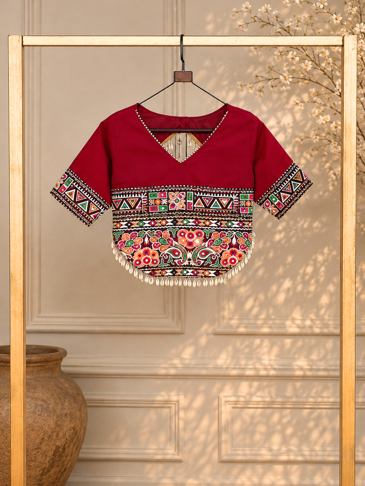 Designer Embroidered Kutchi Work Blouse for Women