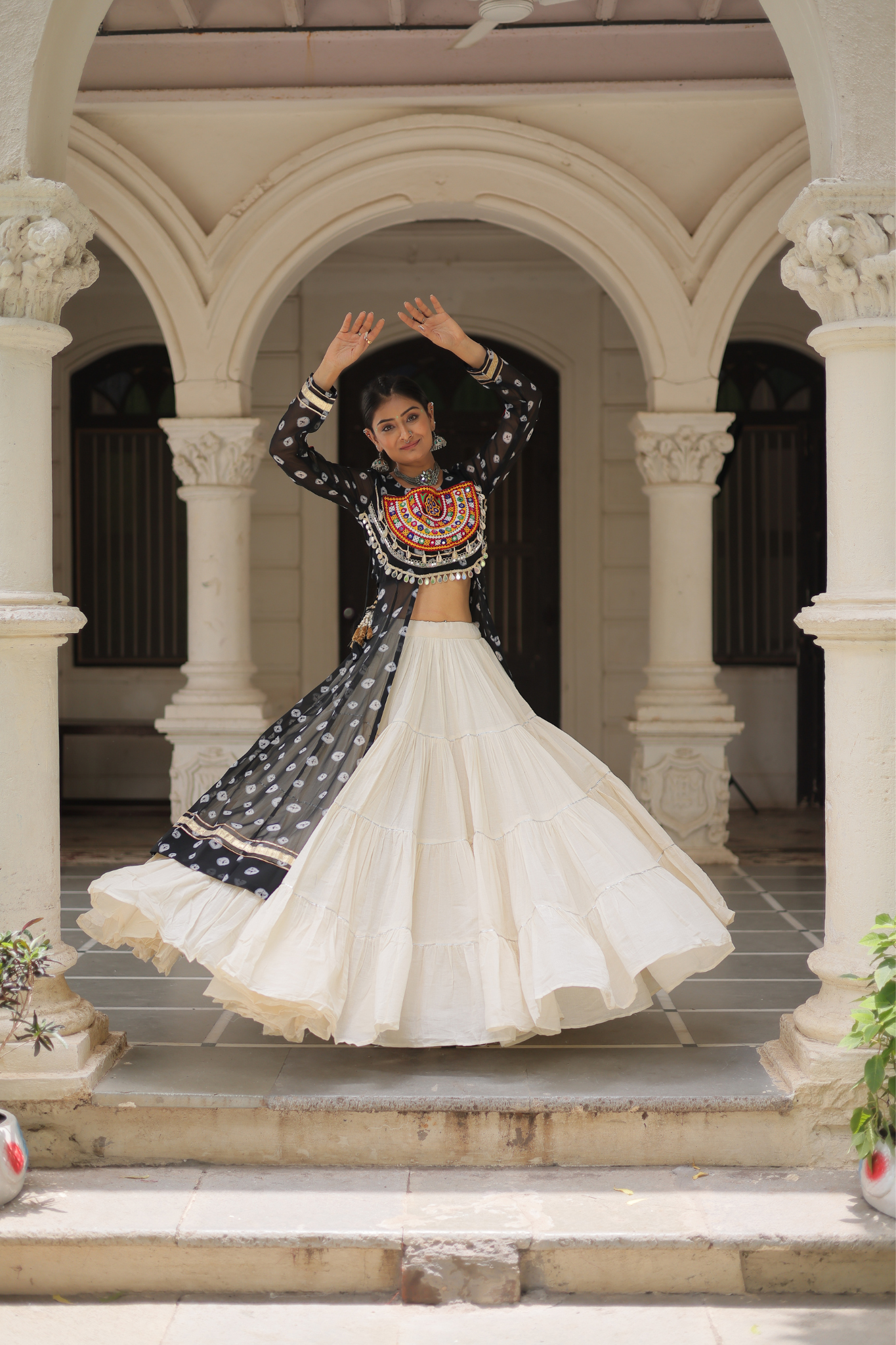 Women's Designer Navratri Koti Lehenga Choli | Garba Wear