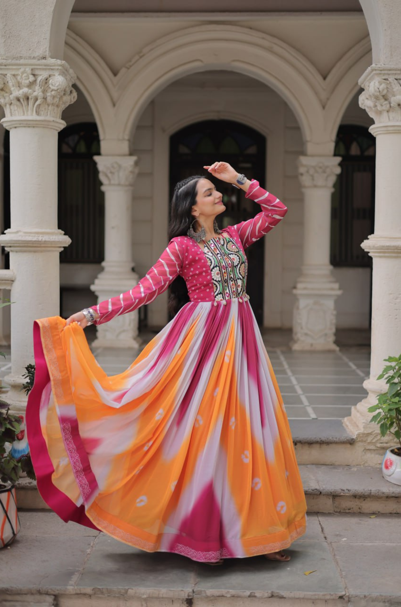 Designer Printed Anarkali Gown for Women